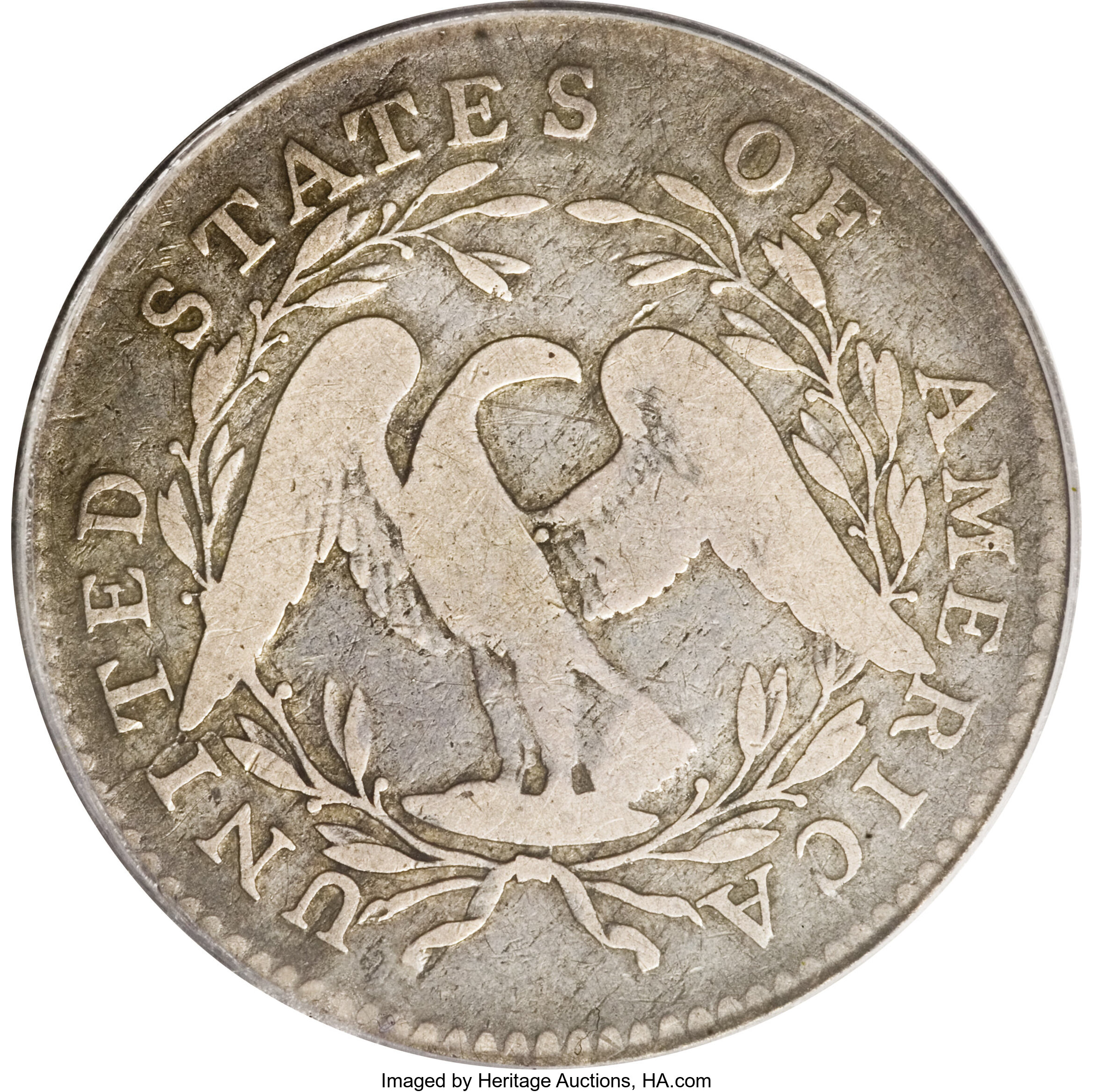 image for: 1795 50C 2 Leaves Fine 12 PCGS....