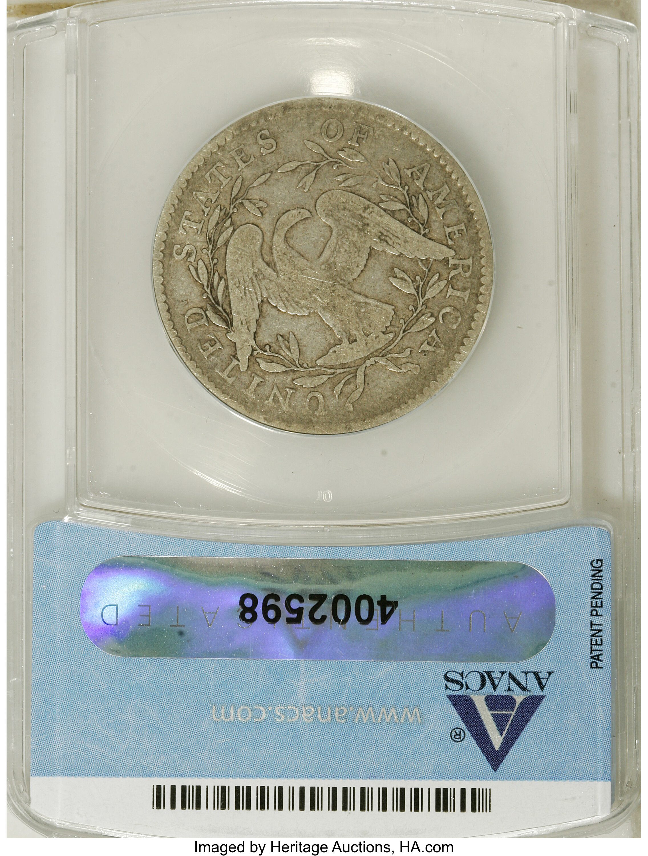 image for: 1795 50C 2 Leaves Fine 12 ANACS....