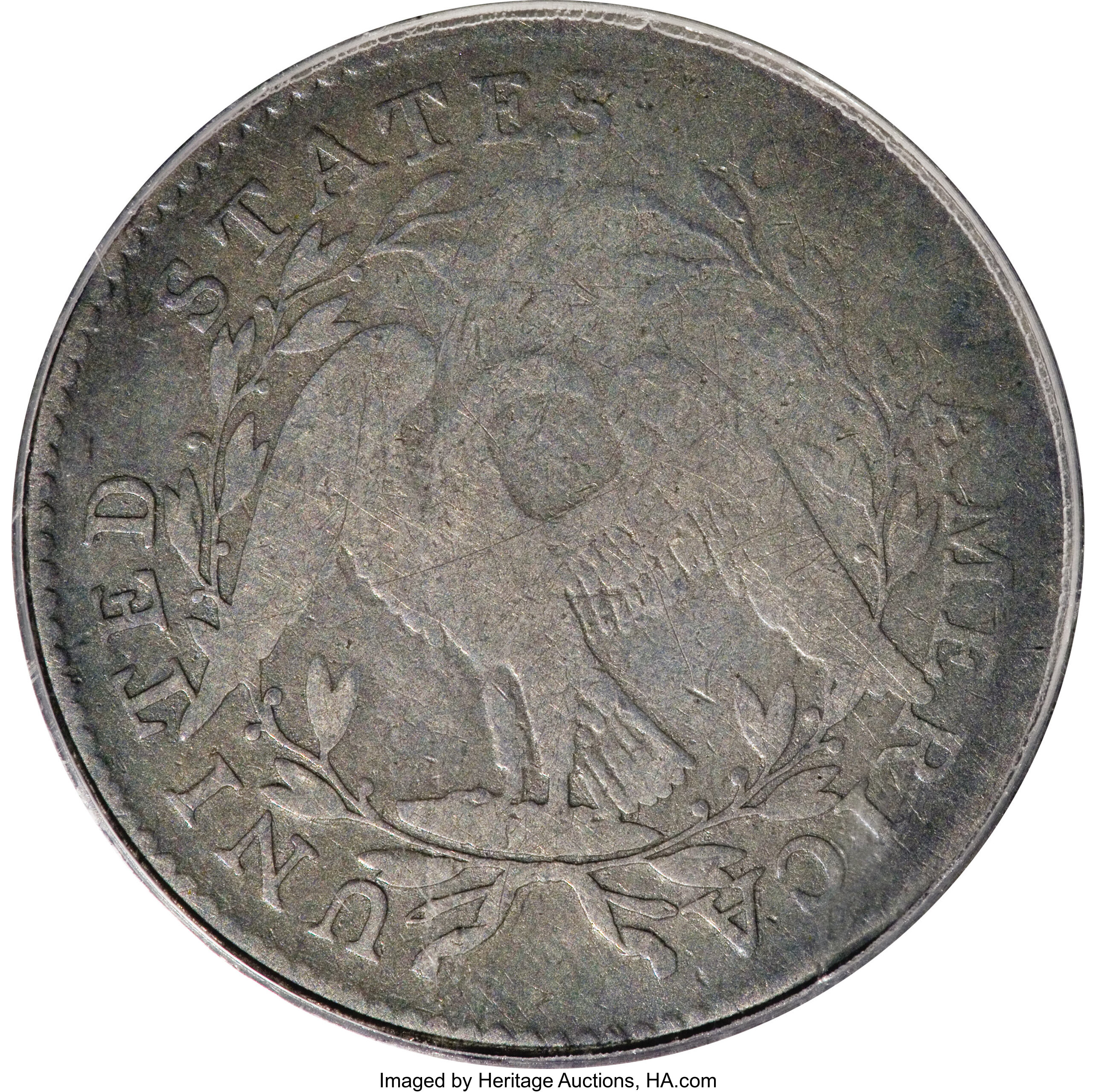 image for: 1795 50C 2 Leaves VG8 PCGS....