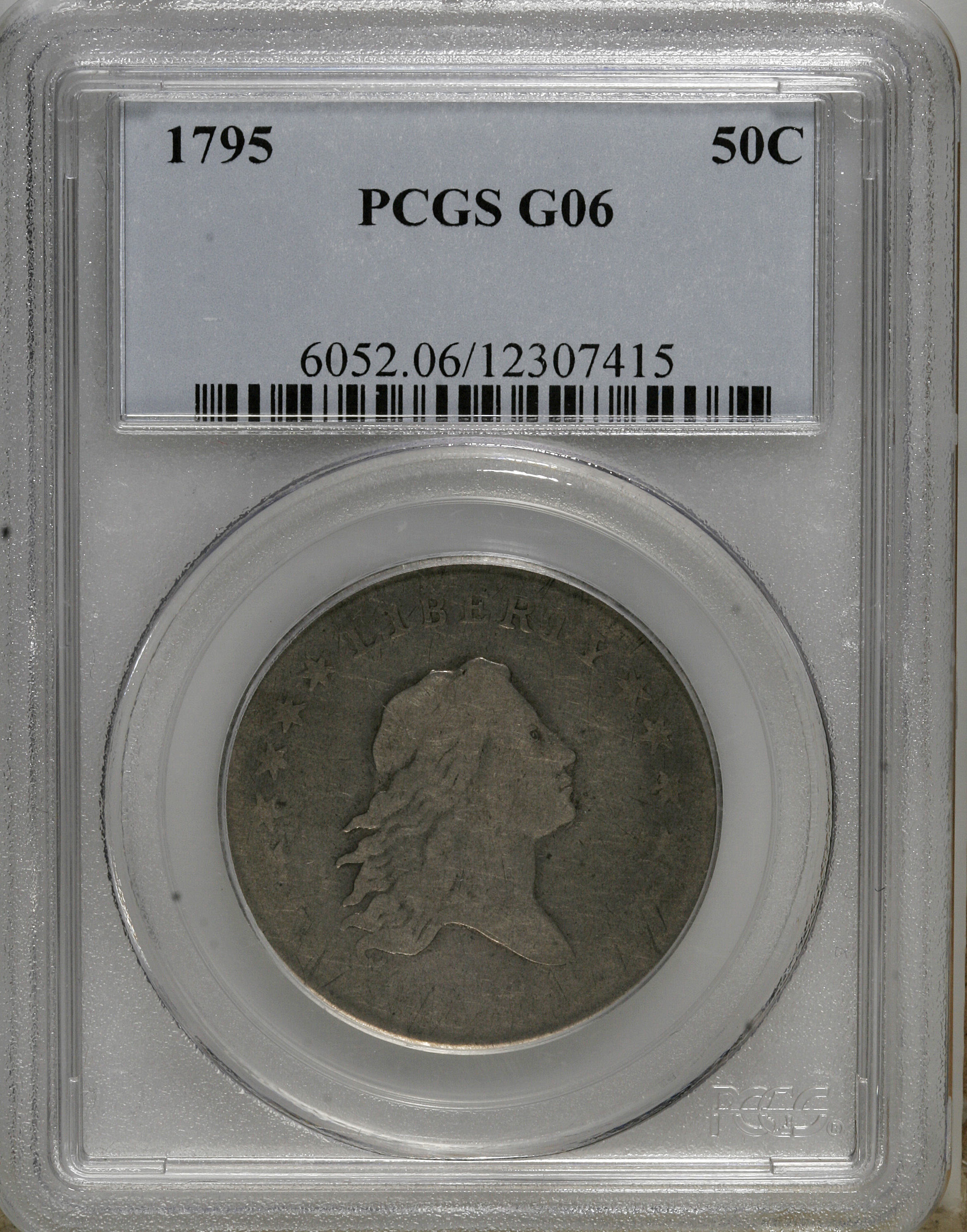 image for: 1795 50C Two Leaves, O-125, R.4 Good 6 PCGS....