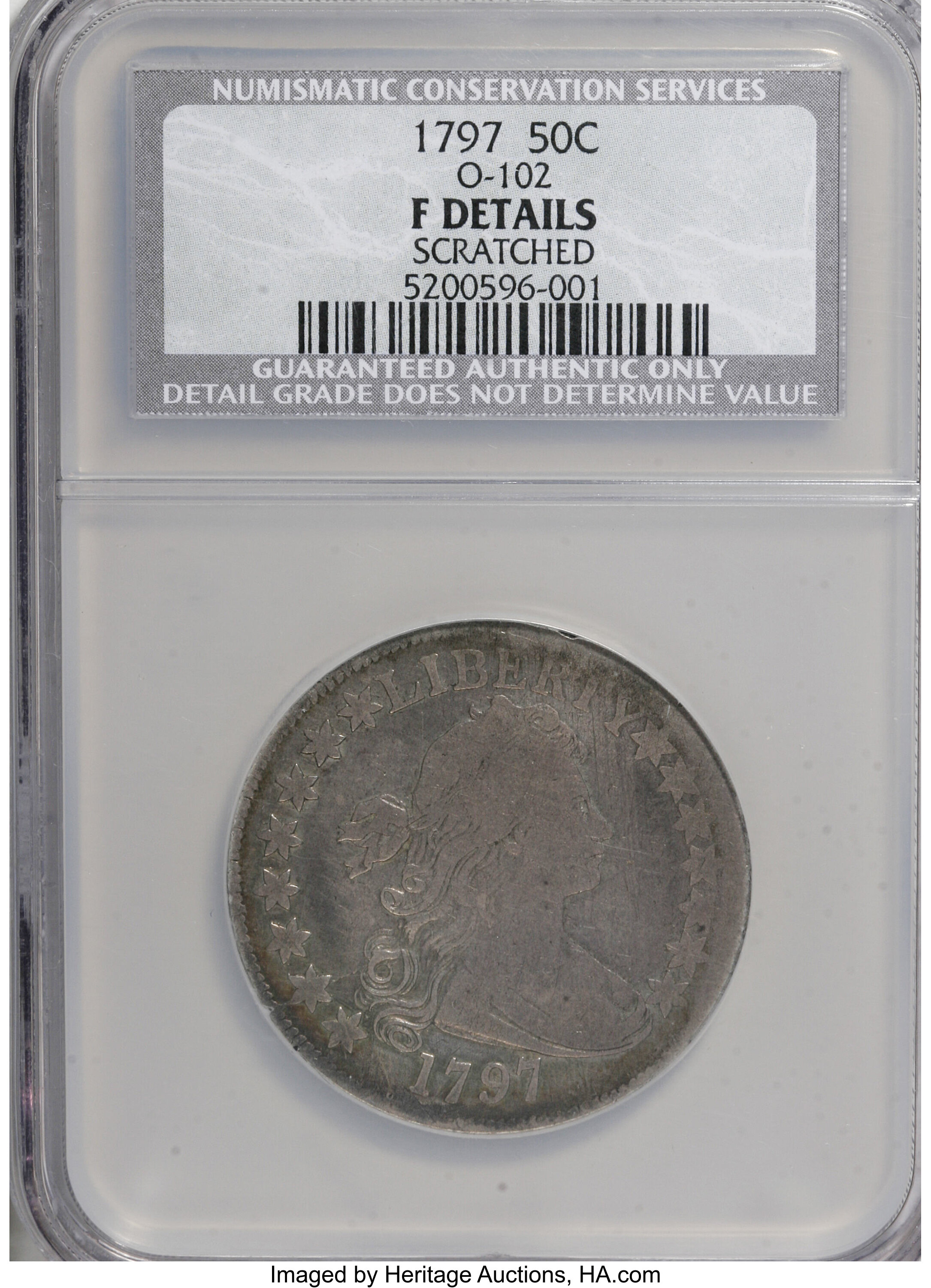 image for: 1797 50C O-102, Low R.6--Scratched--NCS. Fine Details....