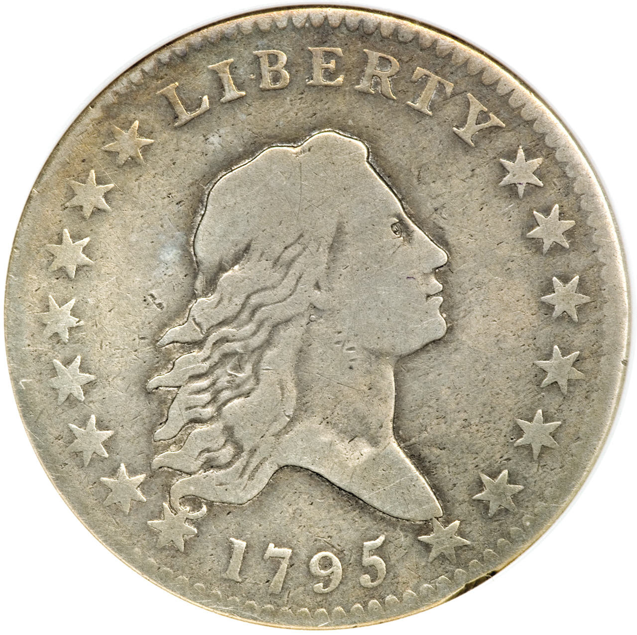 image for: 1795 50C 2 Leaves Fine 12 ANACS....