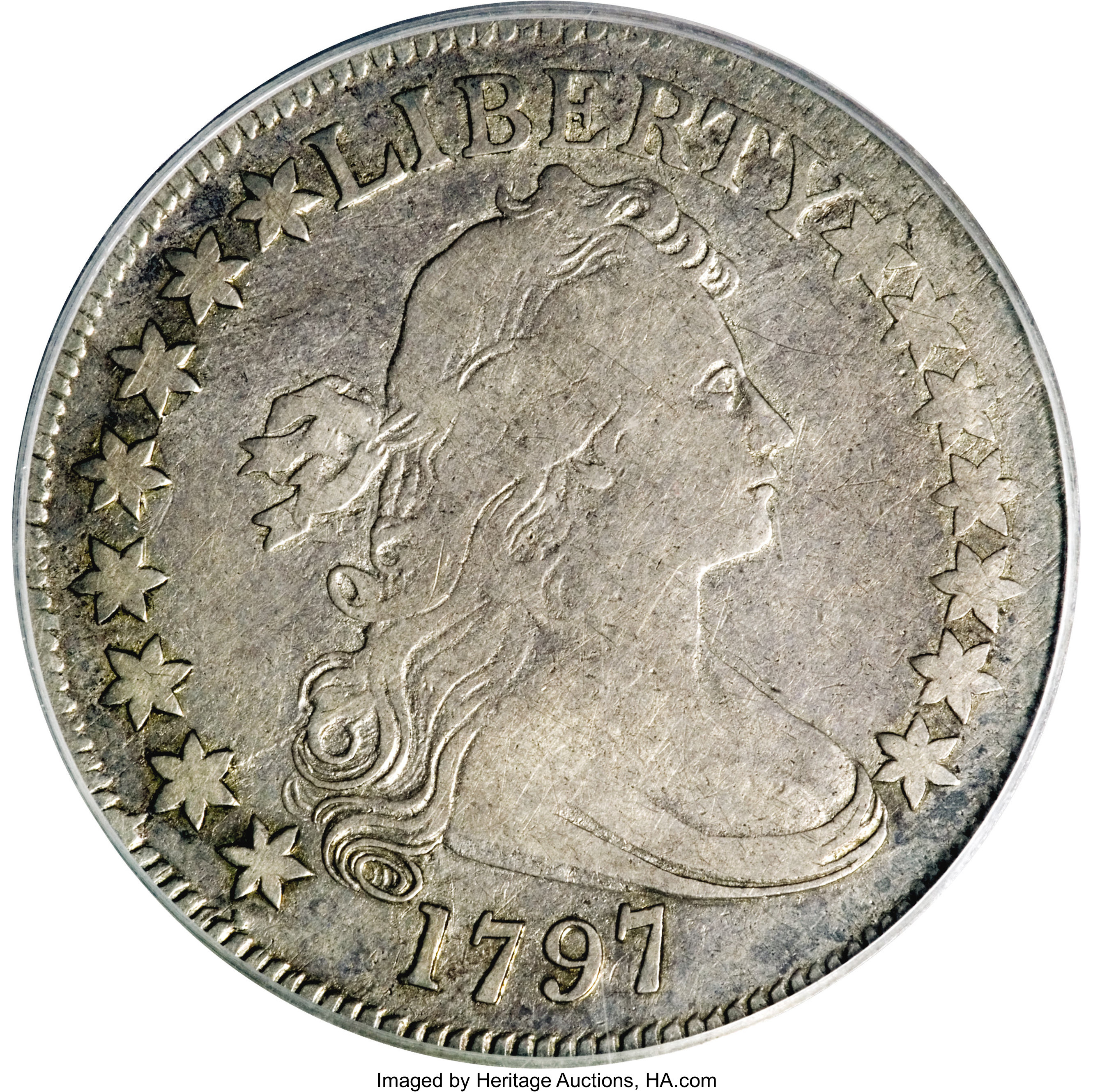 image for: 1797 50C O-102, Low R.6 Fine 15 PCGS....