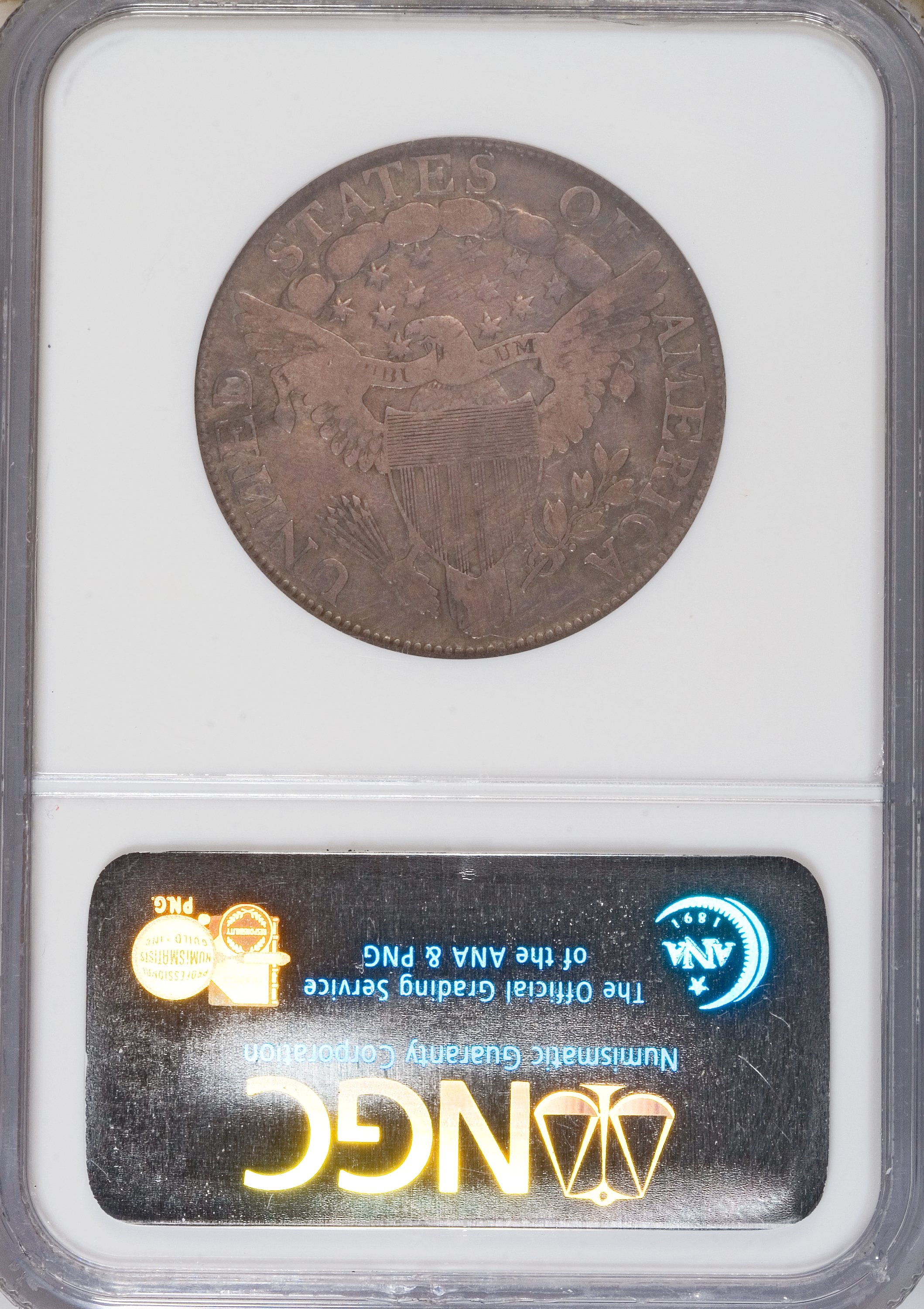 image for: 1805 50C O-106, High R.3 Fine 15 NGC.  NGC Census: (18/230). PCGS Population (26/262). Mintage: 211,722. Numismedia Wsl. Pr...