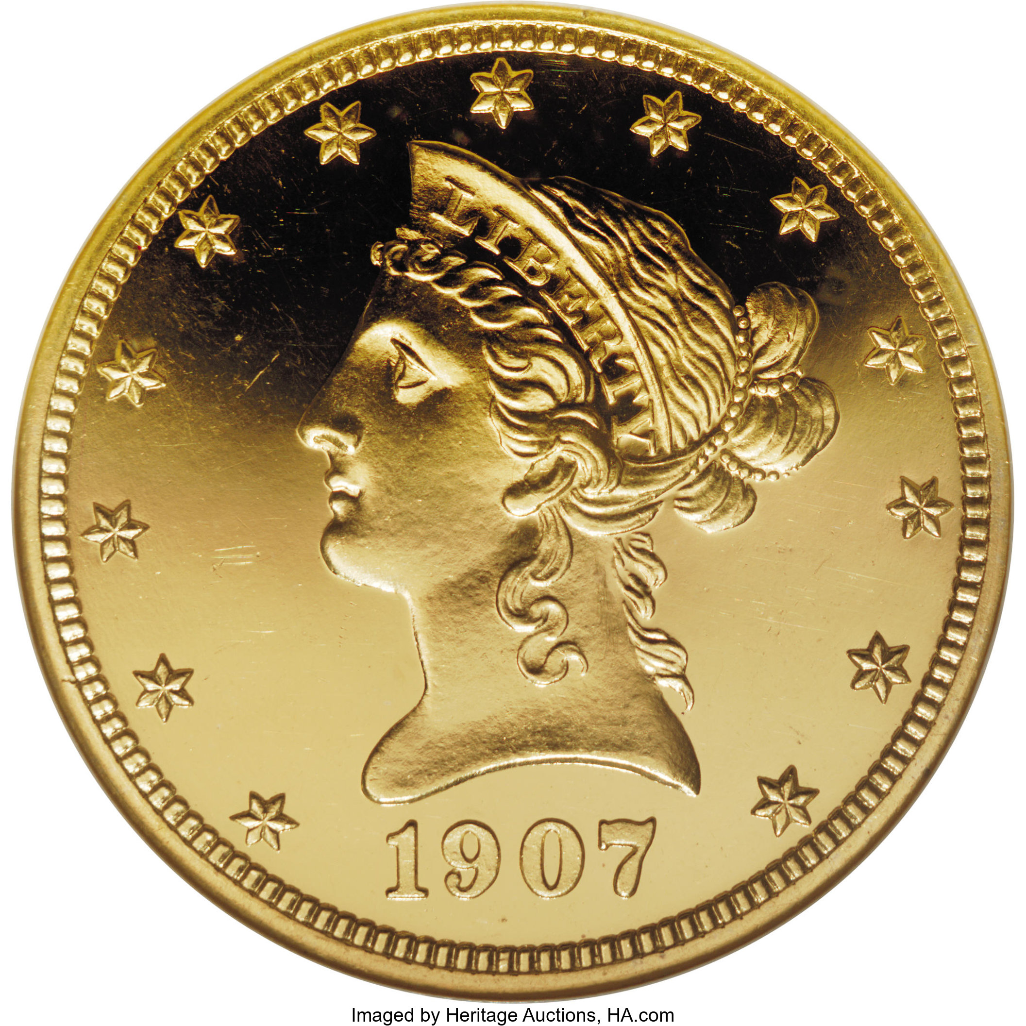 image for: 1907 $10 PR64 Cameo NGC....