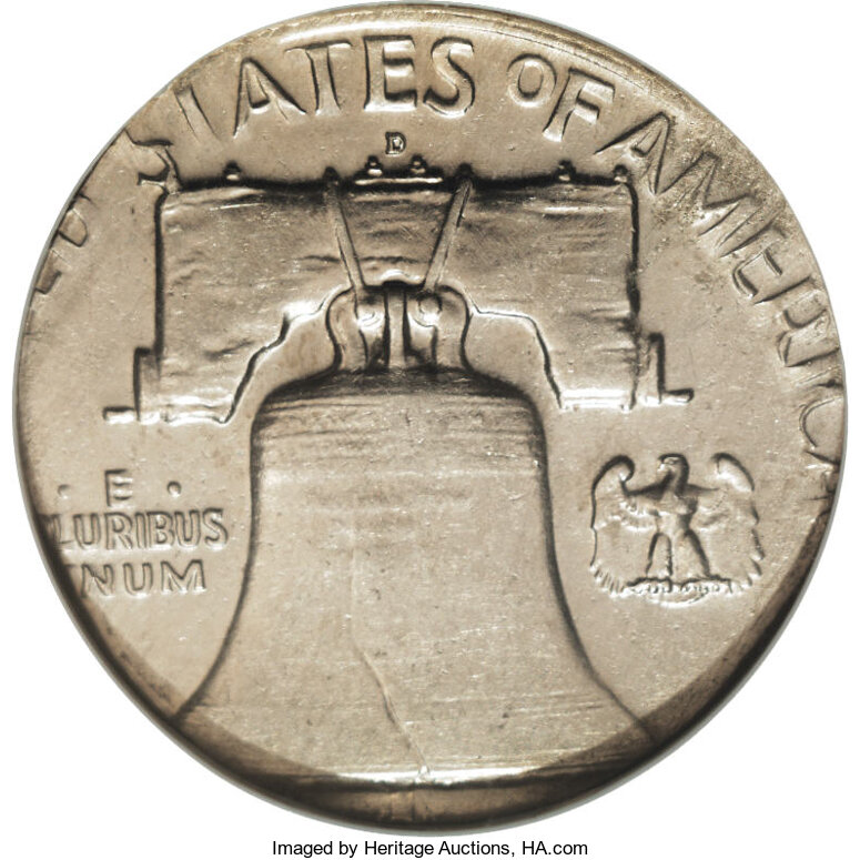 1961-D 50c F15 CAC thumbnail 5