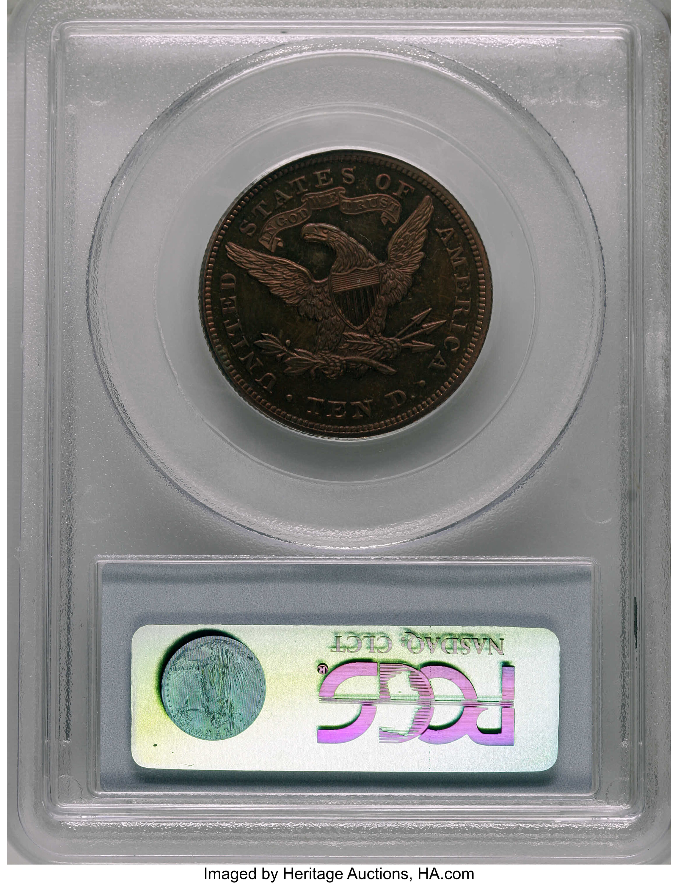 image for: 1865 $10 Ten Dollar, Judd-450, Pollock-522, High R.6, PR65 Red and Brown PCGS....