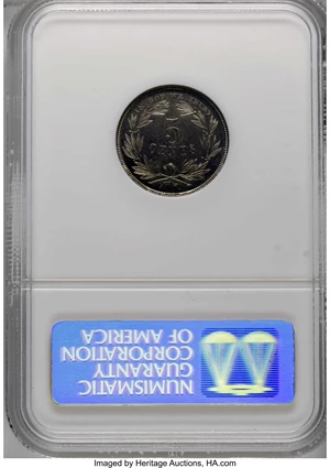 image for: 1866 5C Five Cents, Judd-461, Pollock-535, R.5, PR64 NGC....