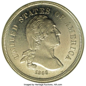 image for: 1866 5C Five Cents, Judd-461, Pollock-535, R.5, PR66 NGC....