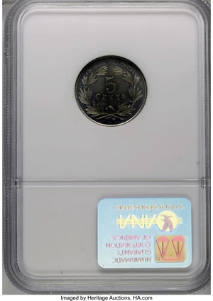 image for: 1866 5C Five Cents, Judd-461, Pollock-535, R.5, PR66 NGC....
