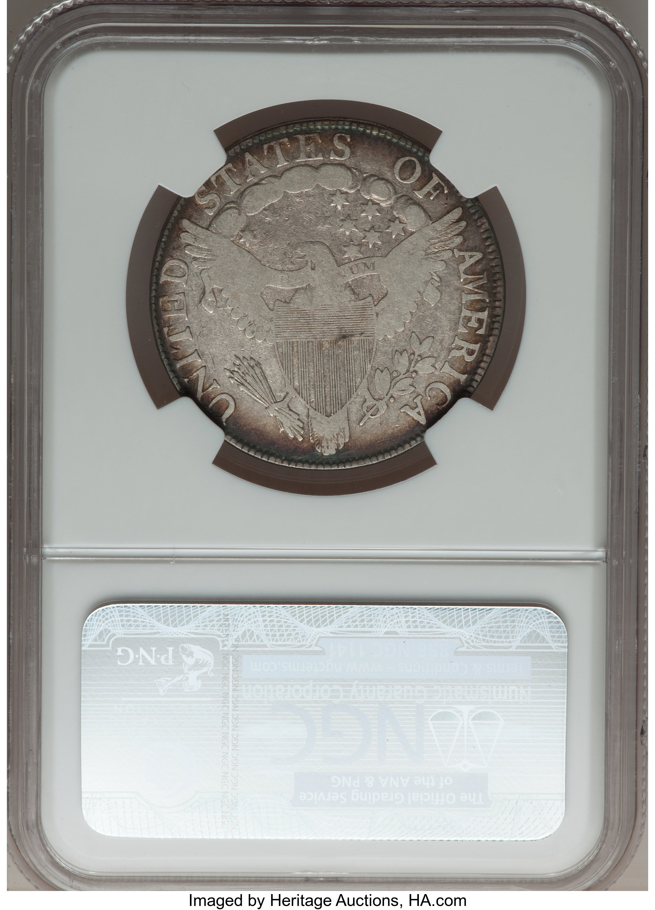 image for: 1806 50C E over A in STATES VG10 NGC. O-124, R.6....