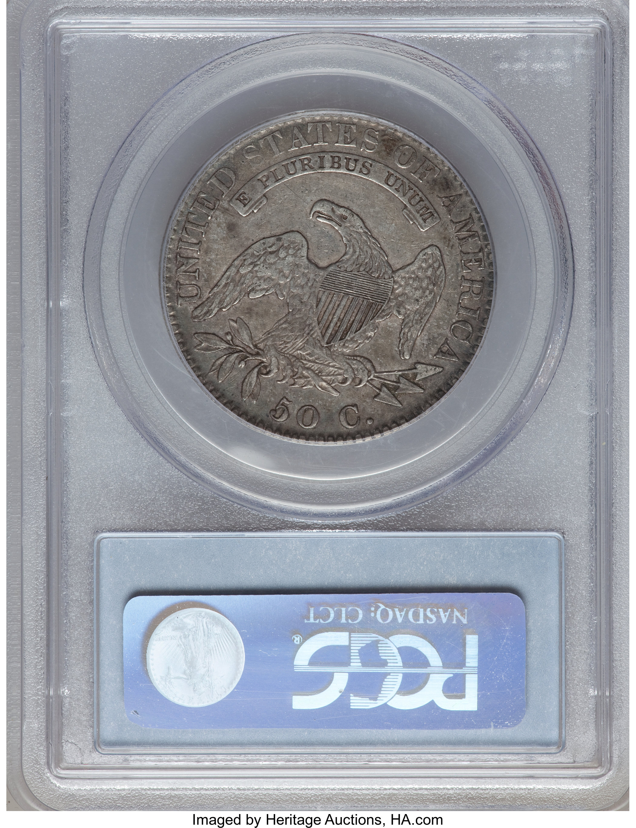 image for: 1820/19 50C Square Base 2, Overton-101a VF35 PCGS. PCGS Population (1/0). NGC Census: (0/0).  ...