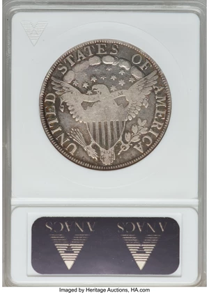 image for: 1803 50C Large 3, O-102a, High R.3 Fine 12 ANACS. NGC Census: (0/0). PCGS Population (0/3). ...
