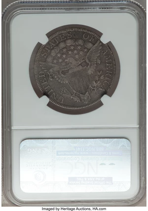 image for: 1806 50C Pointed 6, Stem, O-120, R.3 VF25 NGC. O-120. NGC Census: (0/0). PCGS Population (0/3). ...