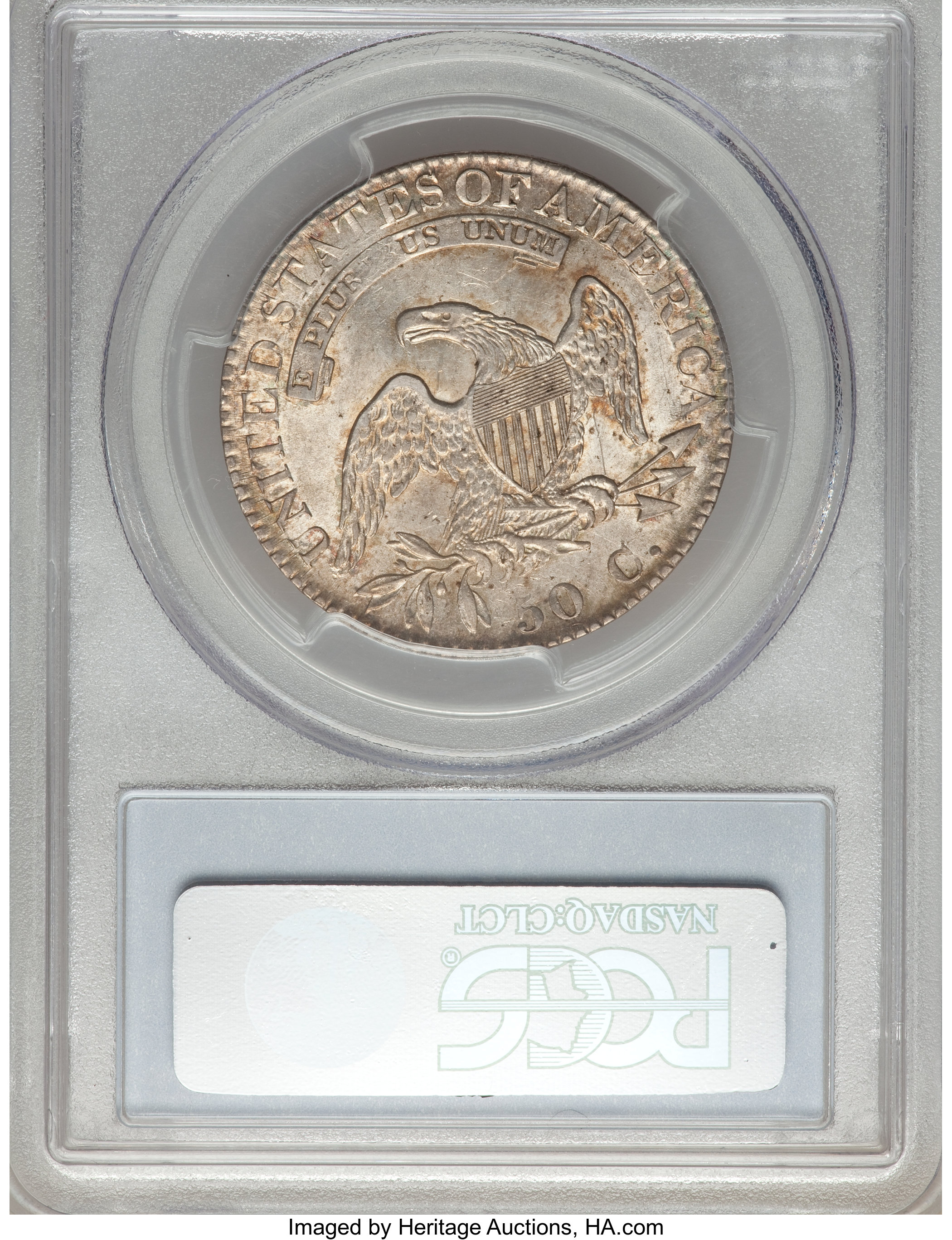 image for: 1822 50C O-113 AU55 PCGS. PCGS Population (1/1). NGC Census: (0/0).  ...