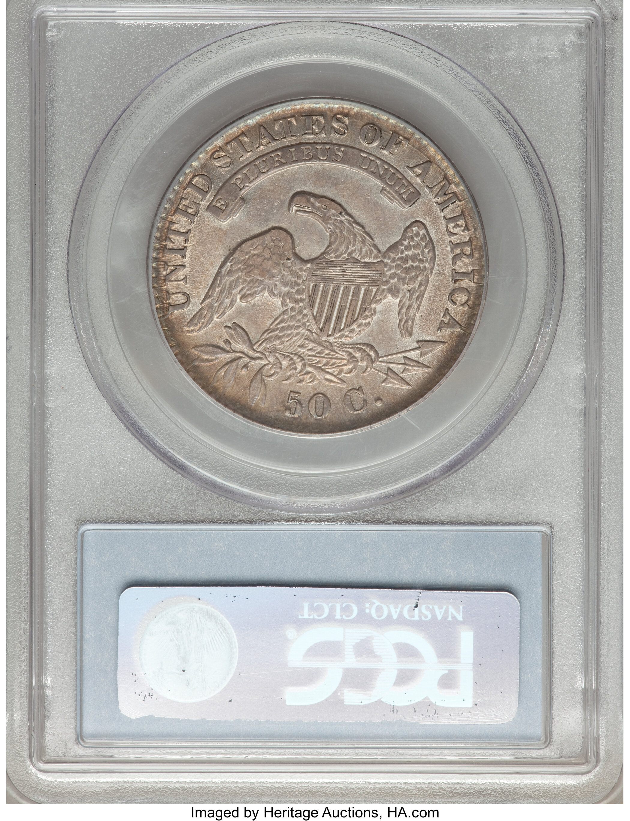 image for: 1830 50C Small O, O-113 AU53 PCGS. PCGS Population (1/8). NGC Census: (0/0)....