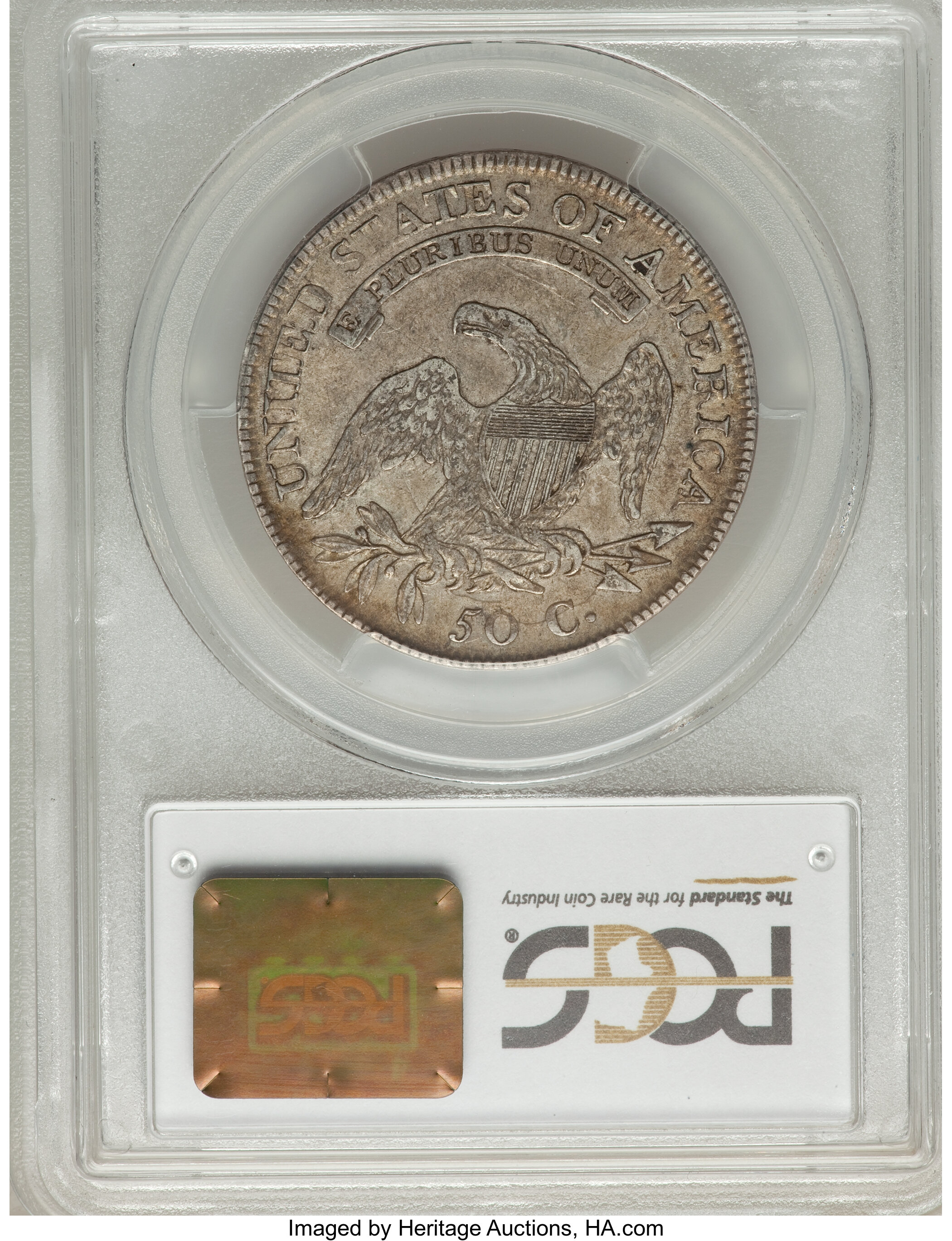image for: 1811 50C Large 8, O-103 AU50 PCGS. PCGS Population (1/4). NGC Census: (0/0). Mintage: 1,203,644. ...