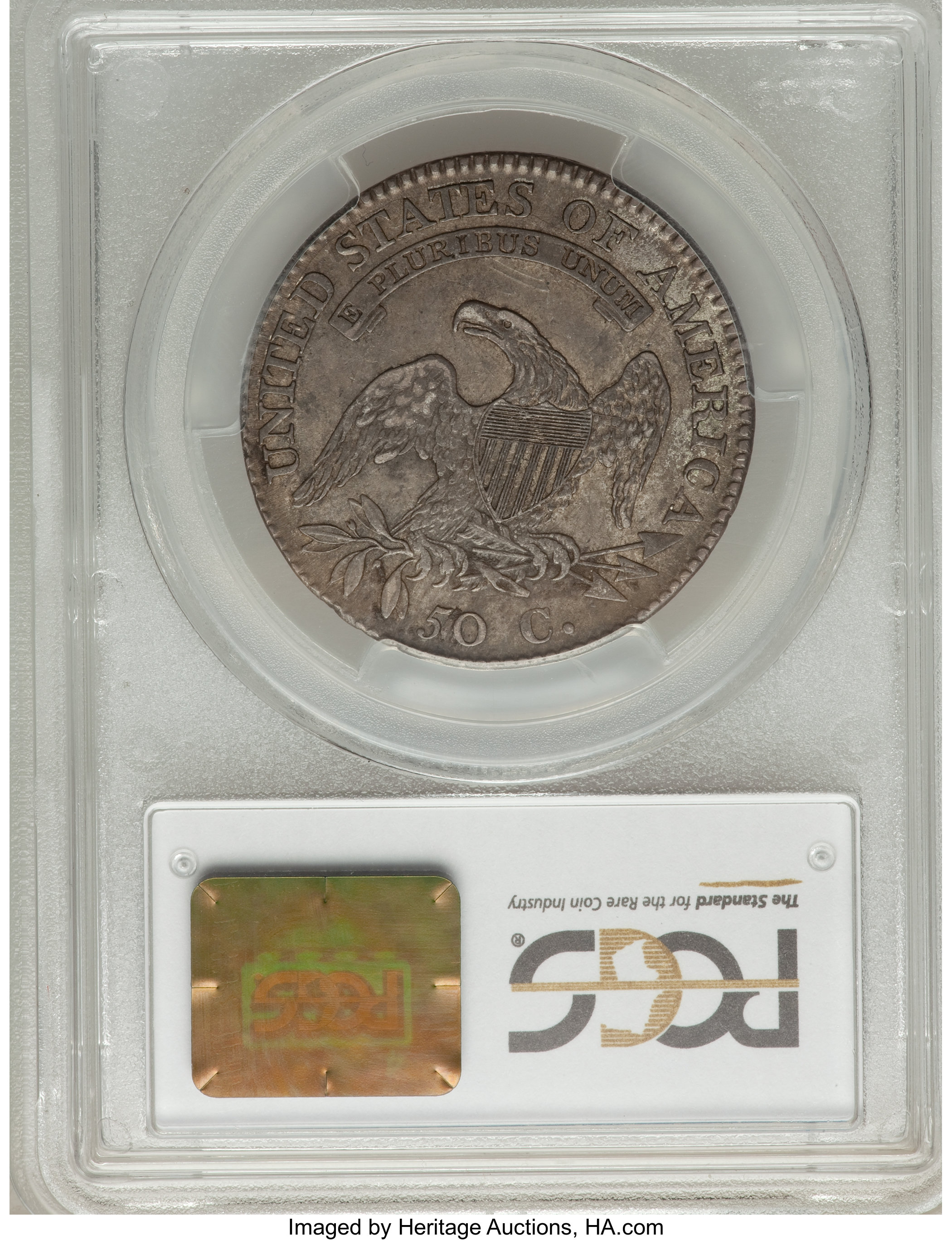 image for: 1811 50C Small 8, O-105a AU53 PCGS. PCGS Population (0/0). NGC Census: (0/0).  ...