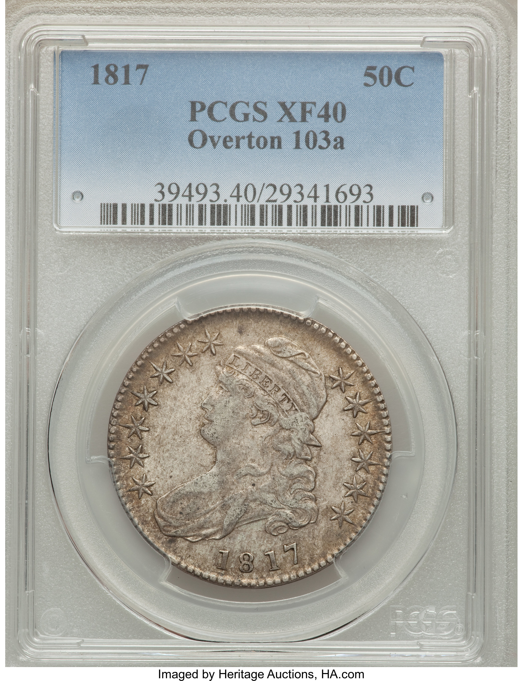 image for: 1817 50C O-103a XF40 PCGS. PCGS Population (0/0). NGC Census: (0/0). Mintage: 1,215,567. ...