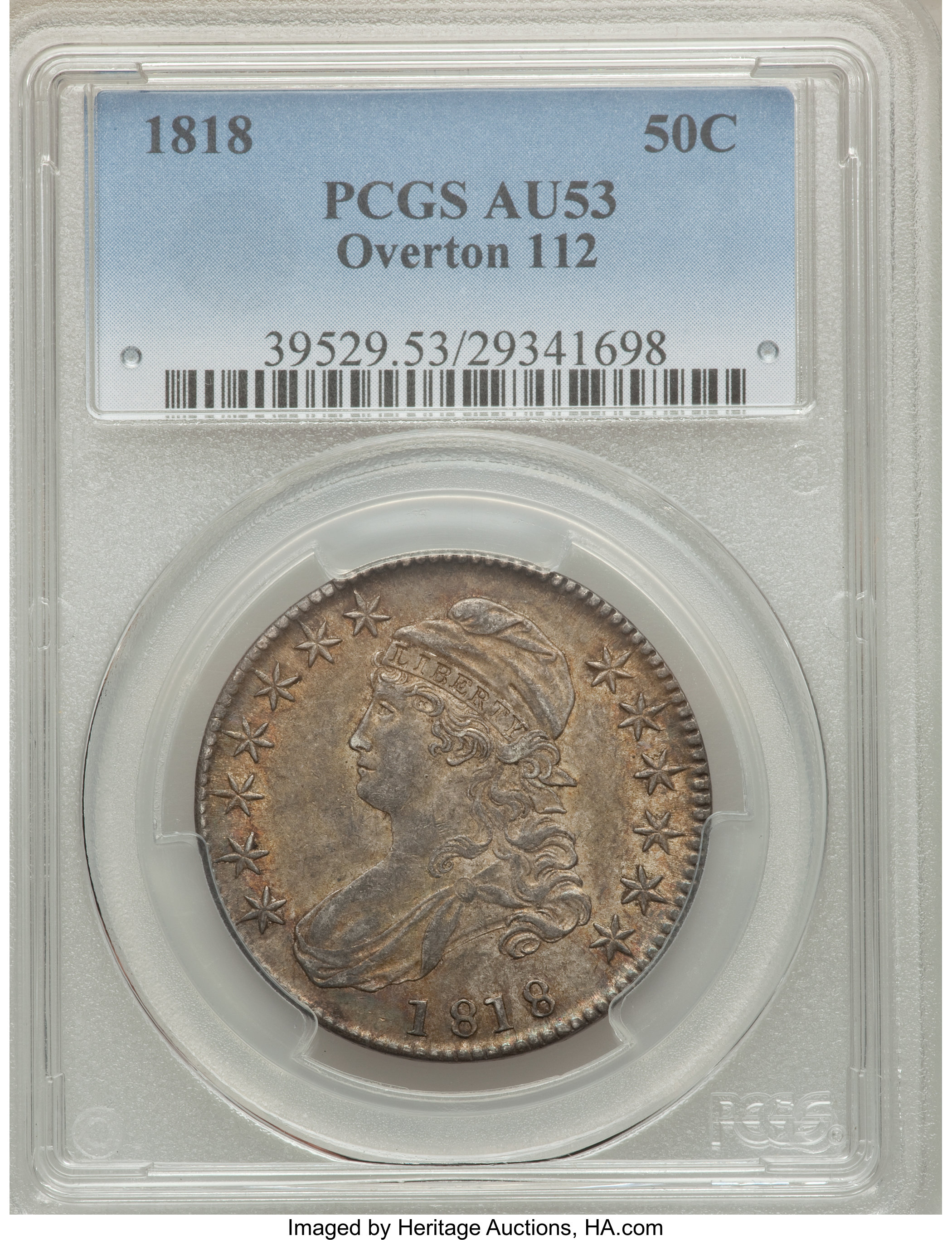 image for: 1818 50C O-112 AU53 PCGS. PCGS Population (0/0). NGC Census: (0/0). Mintage: 1,960,322. ...