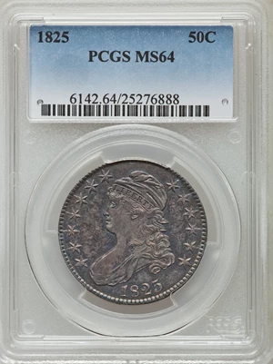 image for: 1825 50C O-102, R.1, MS64 PCGS....