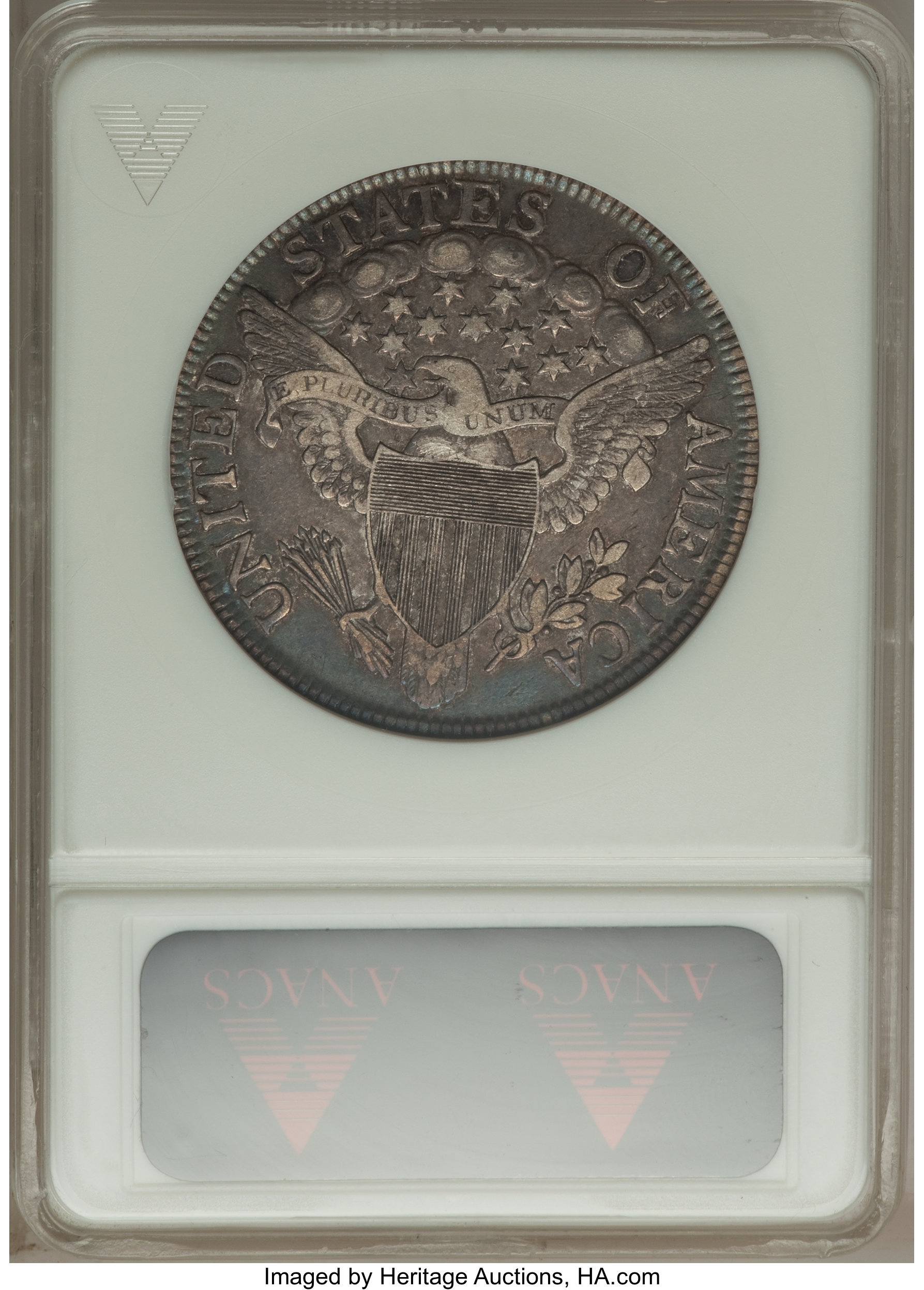 image for: 1806 50C Pointed 6, Stem, O-115, R.1, XF40 ANACS. NGC Census: (3/13). PCGS Population (0/4).  ...