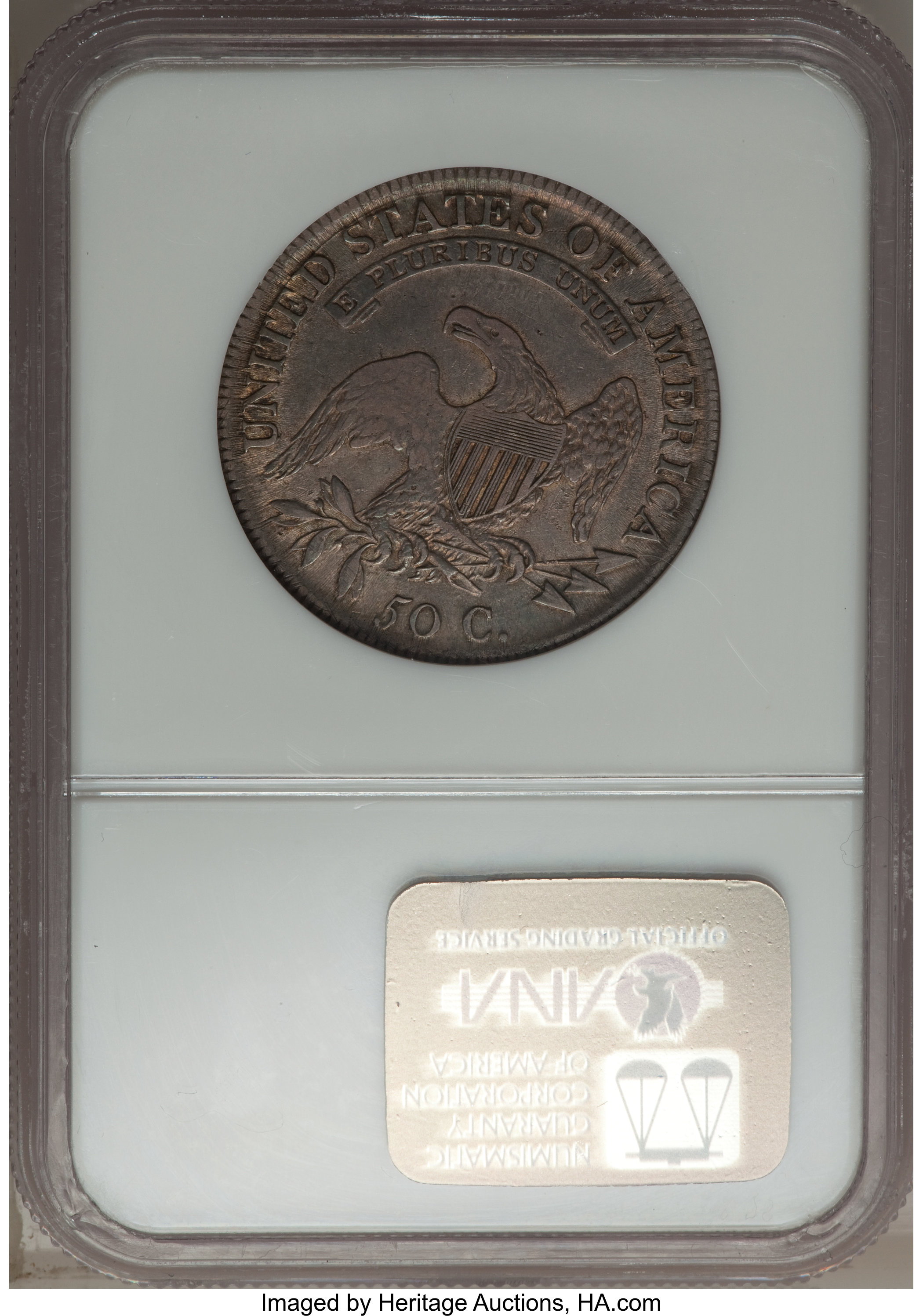 image for: 1809 50C Normal Edge, O-102a, R.1, XF40 NGC. NGC Census: (2/17). PCGS Population (1/8).  ...