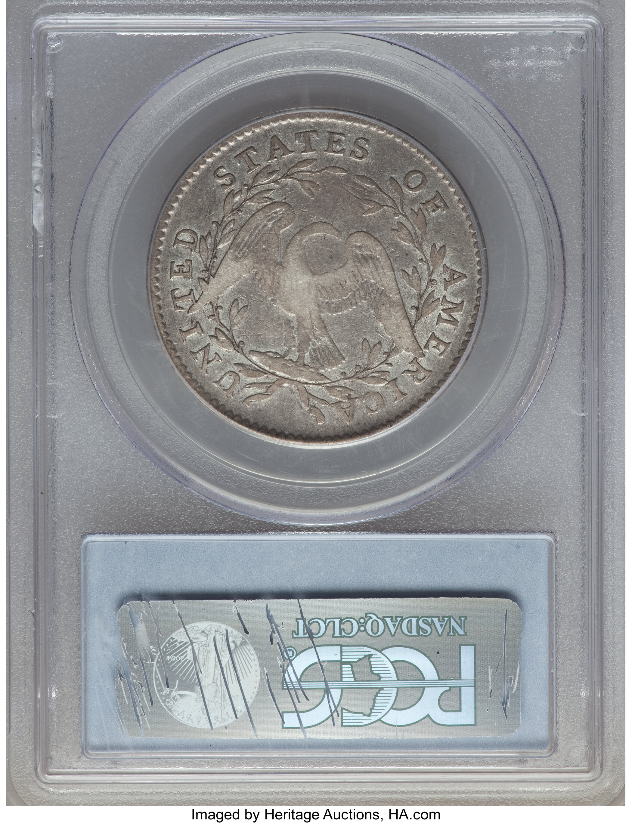 image for: 1795 50C 2 Leaves, O-117a, T-3, R.4, VF35 PCGS....