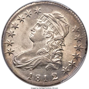 image for: 1812/1 50C Small 8, O-102, R.2, AU58 PCGS. CAC....
