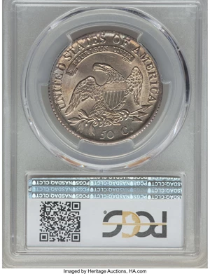 image for: 1812/1 50C Small 8, O-102, R.2, AU58 PCGS. CAC....