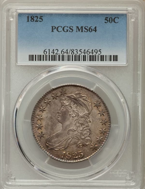 image for: 1825 50C O-114, R.1, MS64 PCGS....