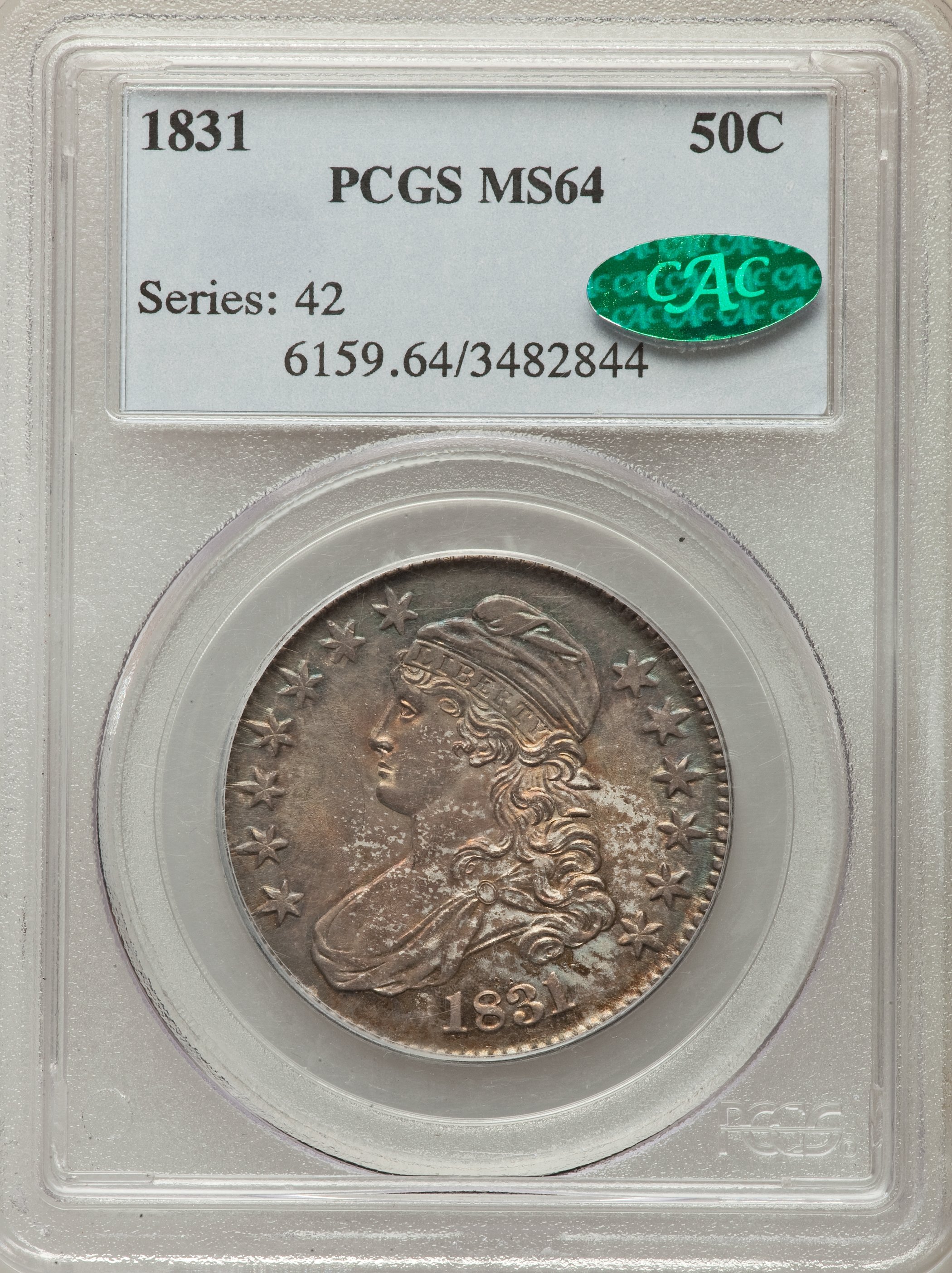 image for: 1831 50C O-111, R.1, MS64 PCGS. CAC....
