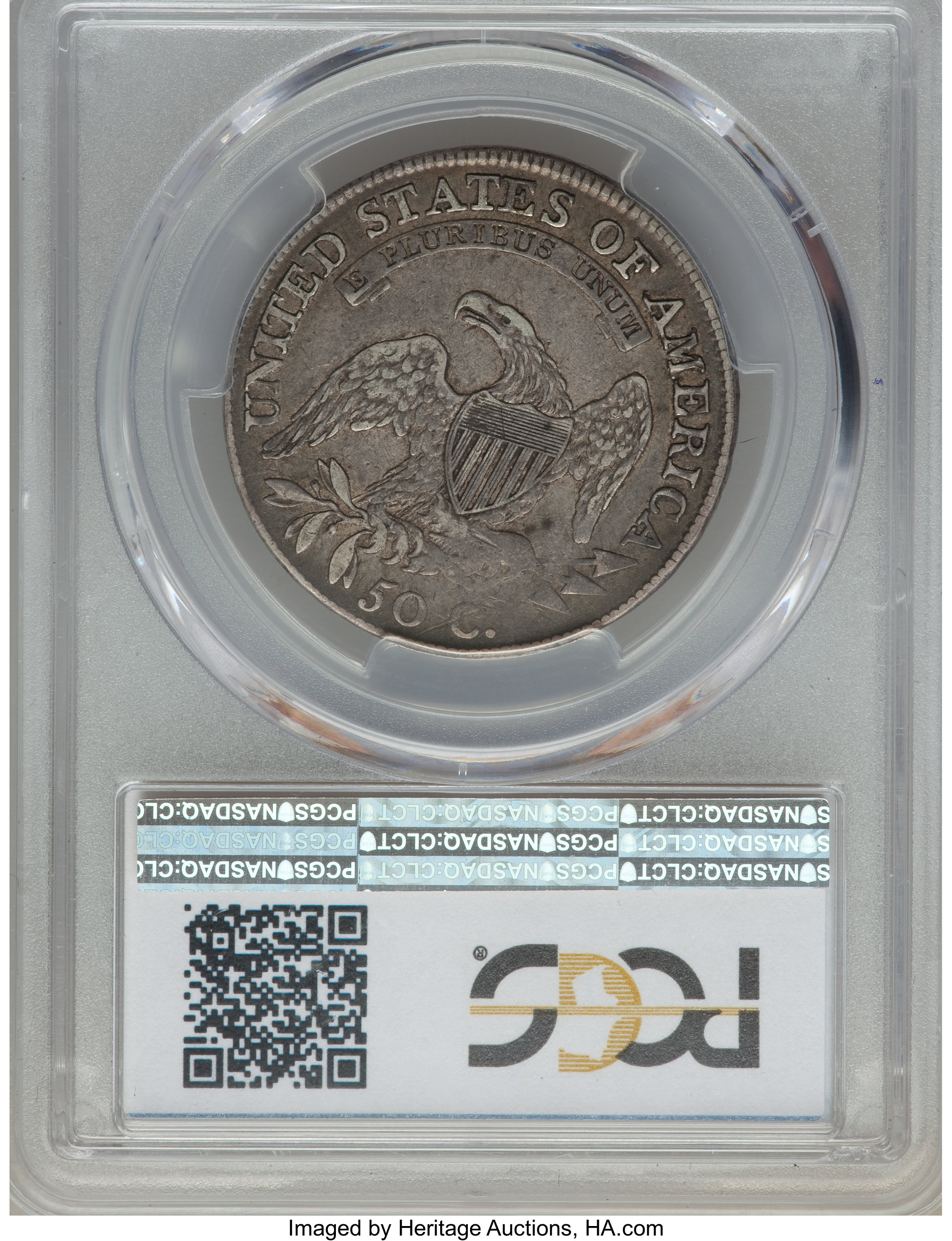 image for: 1809 50C III Edge, O-108, R.4, VF30 PCGS. CAC. PCGS Population: (2/3). NGC Census: (0/0).  Mintage 1,405,810. ...