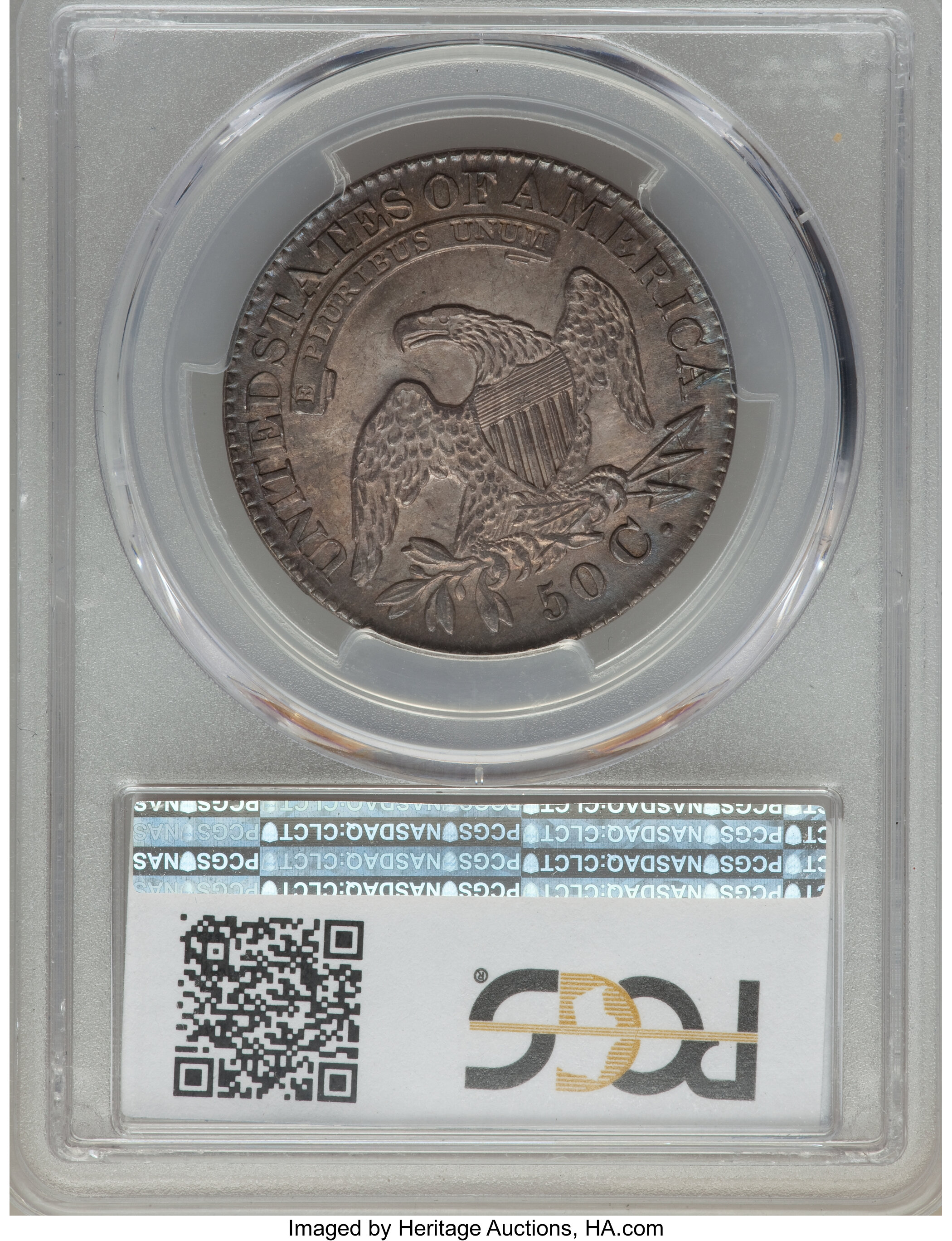 image for: 1829 50C Large Letters, O-110, R.2, MS64+ PCGS....