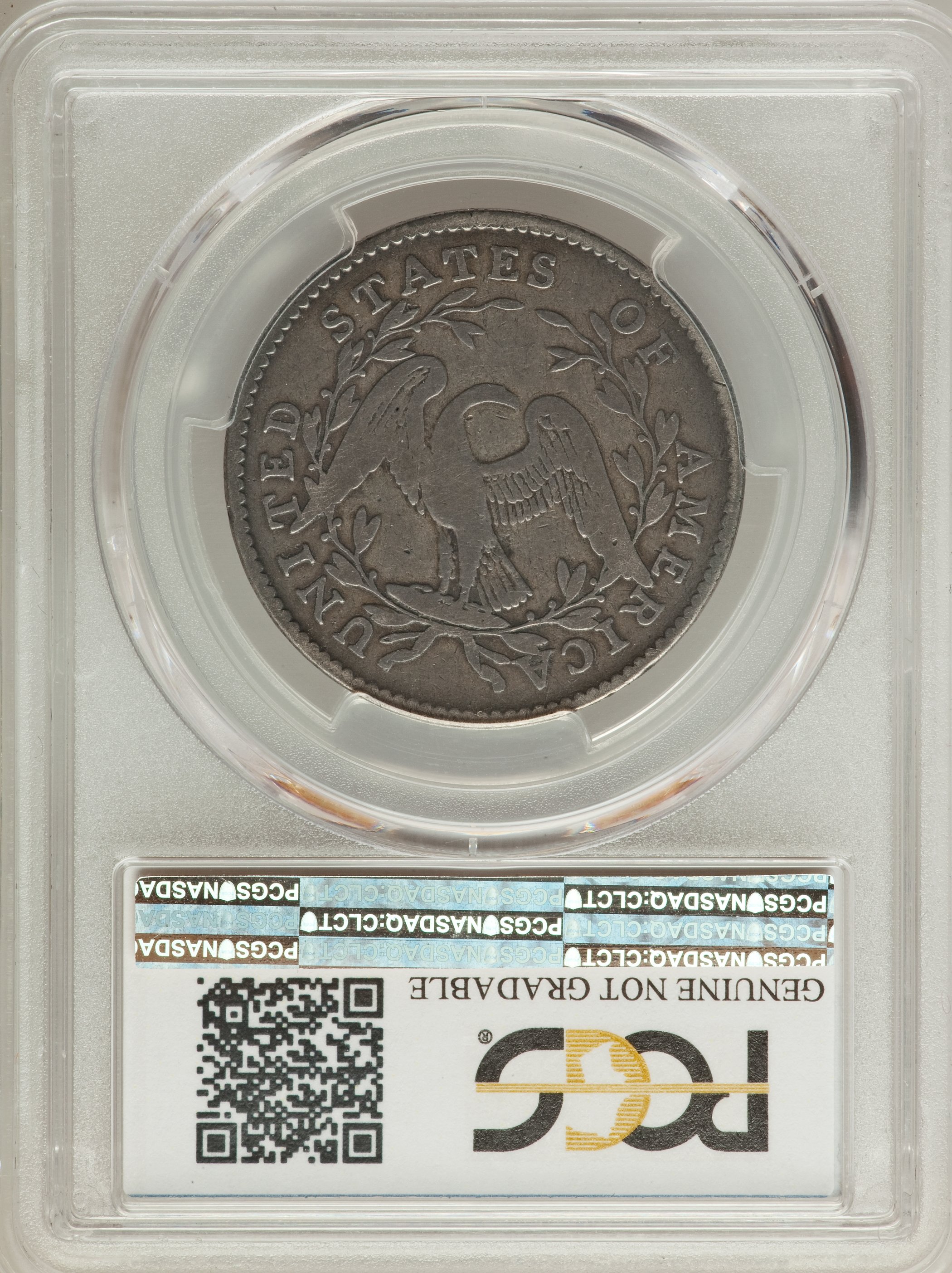 image for: 1795 50C 2 Leaves, Y Over Star, O-121, T-2, High R.4 -- Cleaning -- Fine Details.  PCGS....