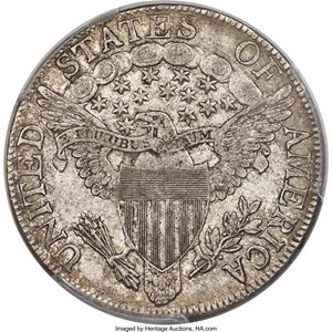 image for: 1806 50C Pointed 6, Stem, O-120, T-28, R.3, XF45 PCGS. CAC....