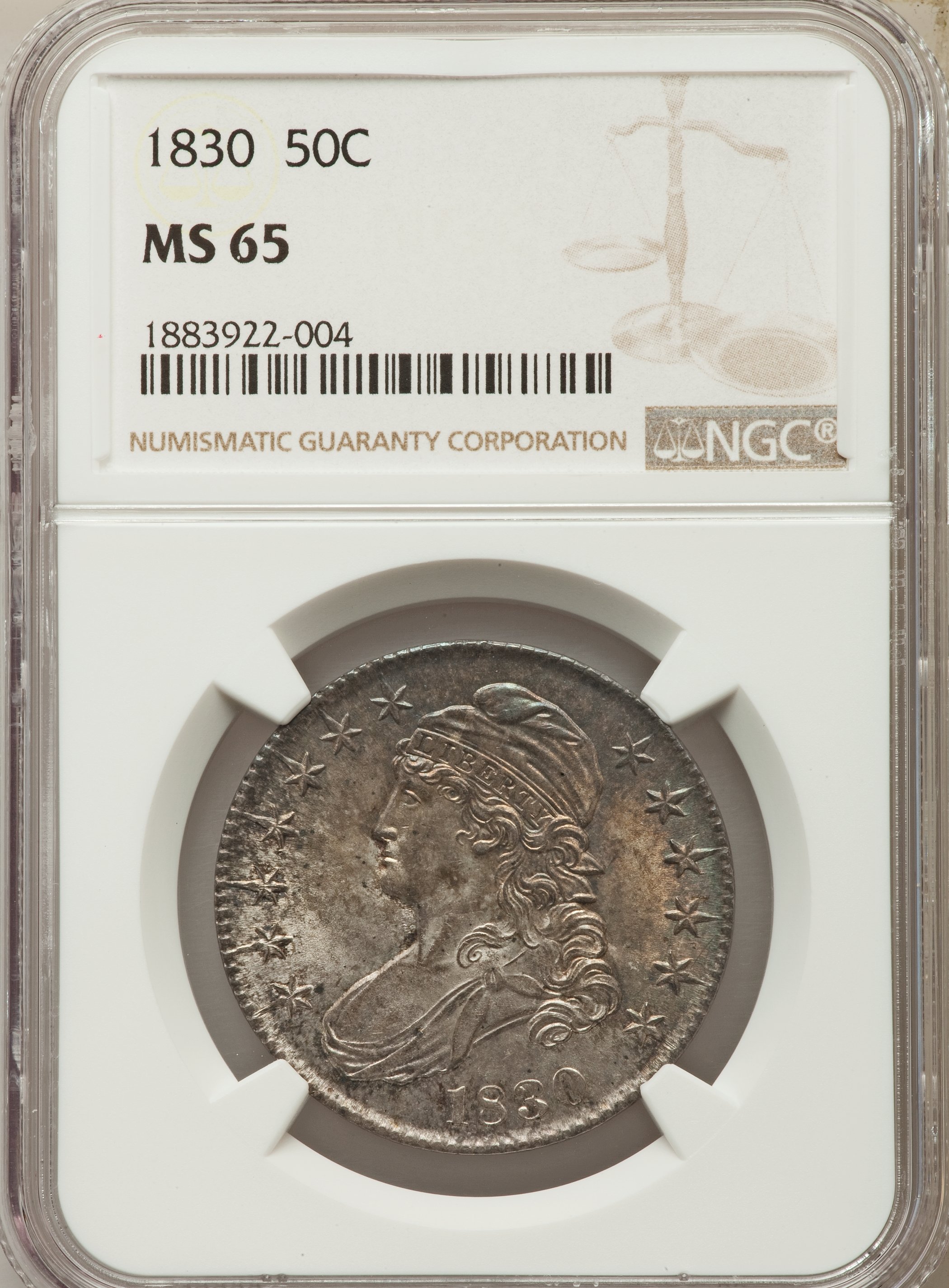 image for: 1830 50C Small 0, O-101, R.1, MS65 NGC....