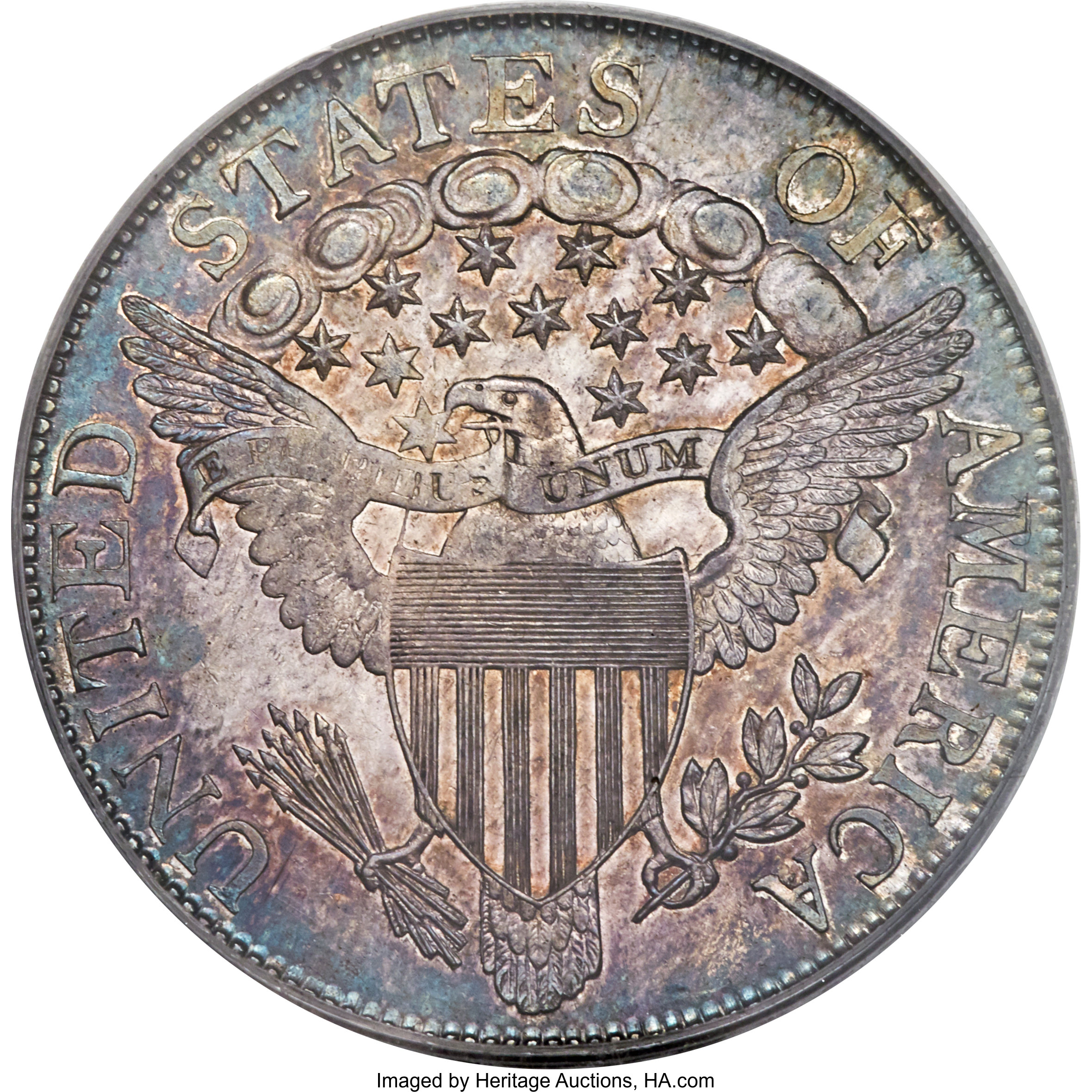 image for: 1806 50C Pointed 6, Stem, O-119, T-27, R.3, MS64 PCGS....