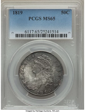 image for: 1819 50C O-112, R.3, MS65 PCGS....