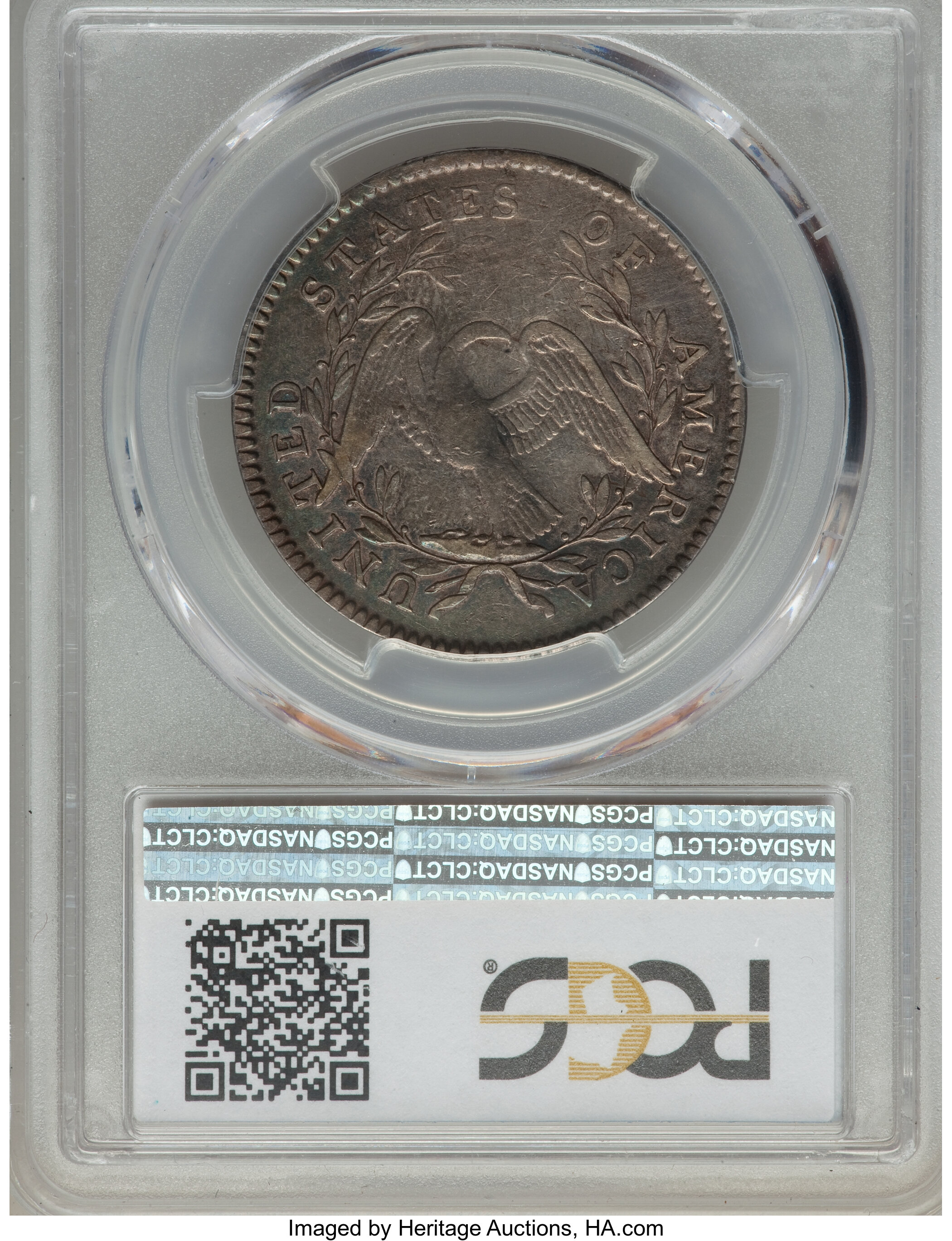 image for: 1795 50C 2 Leaves, O-117a, T-3, R.4, VF35 PCGS....