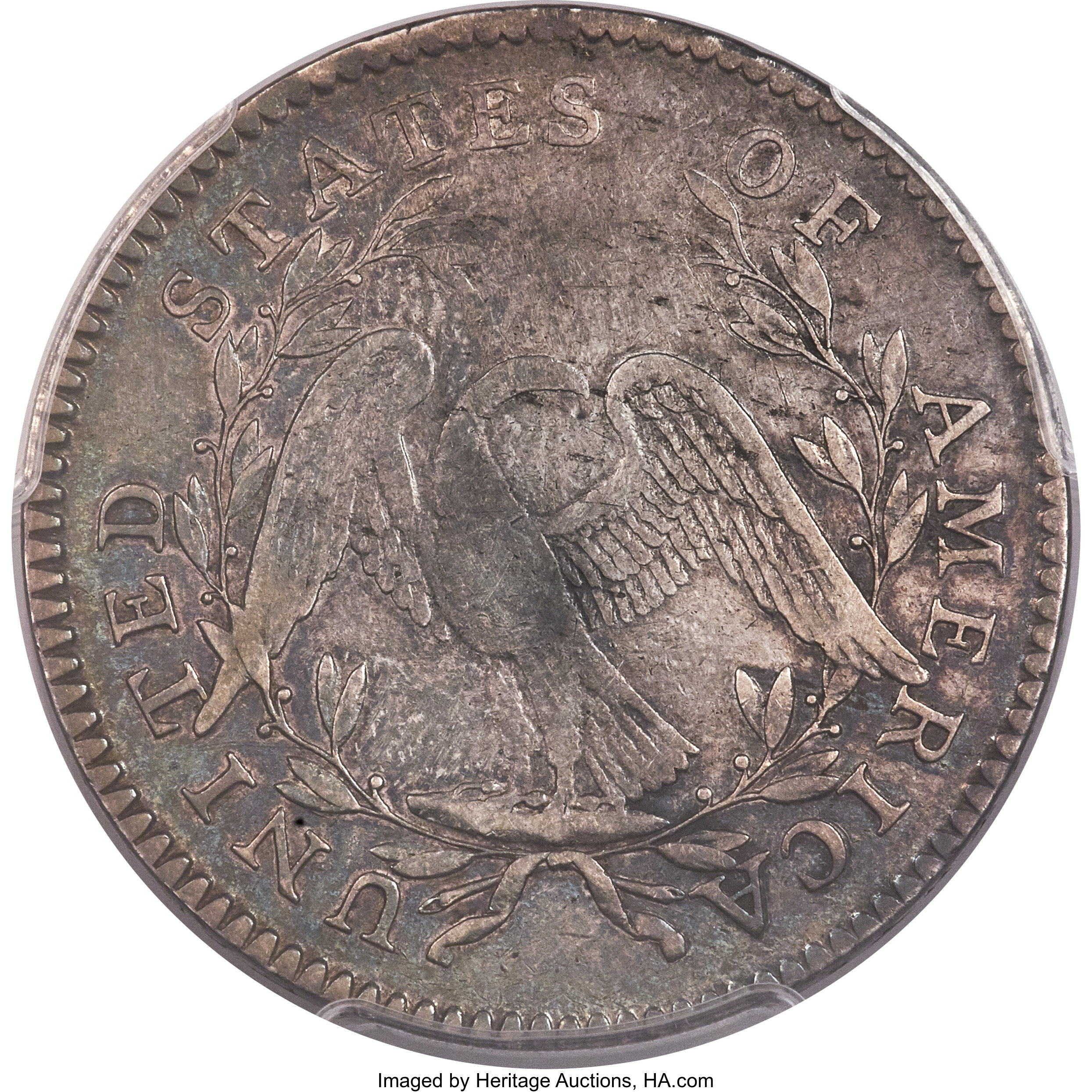 image for: 1795 50C 2 Leaves, O-117a, T-3, R.4, VF35 PCGS....