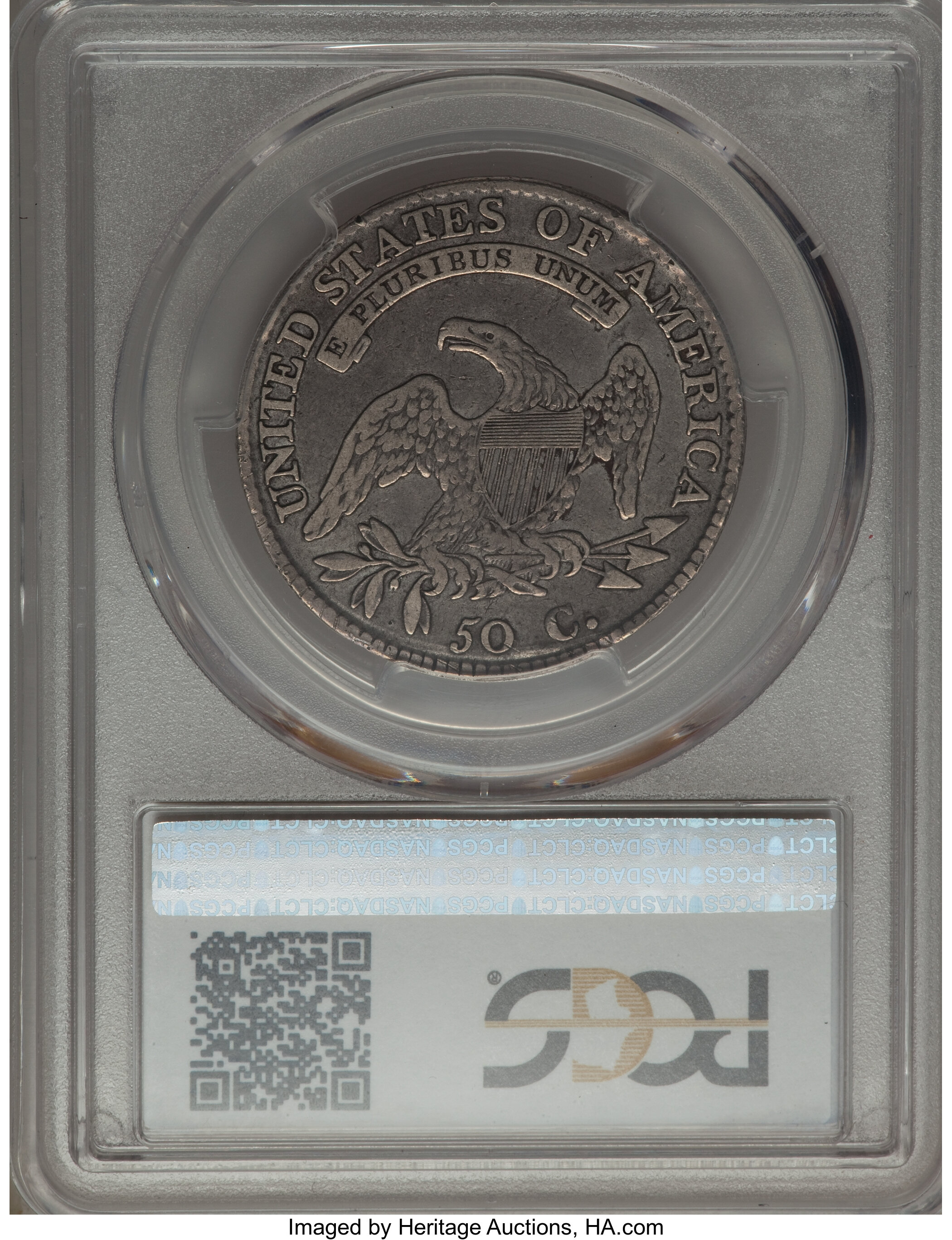 image for: 1812/1 50C Large 8, O-101a, R.5, Fine 15 PCGS....