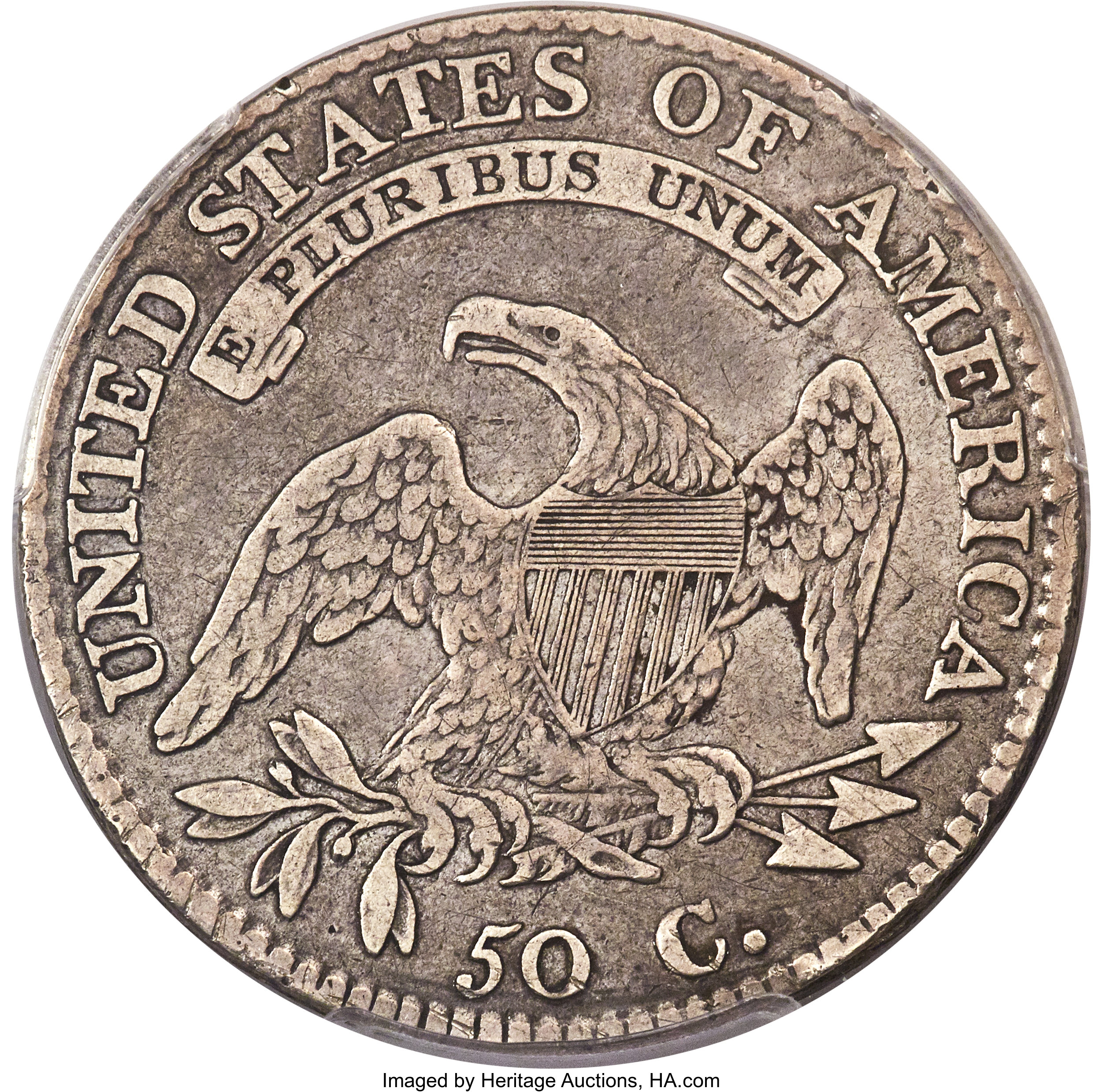 image for: 1812/1 50C Large 8, O-101a, R.5, Fine 15 PCGS....