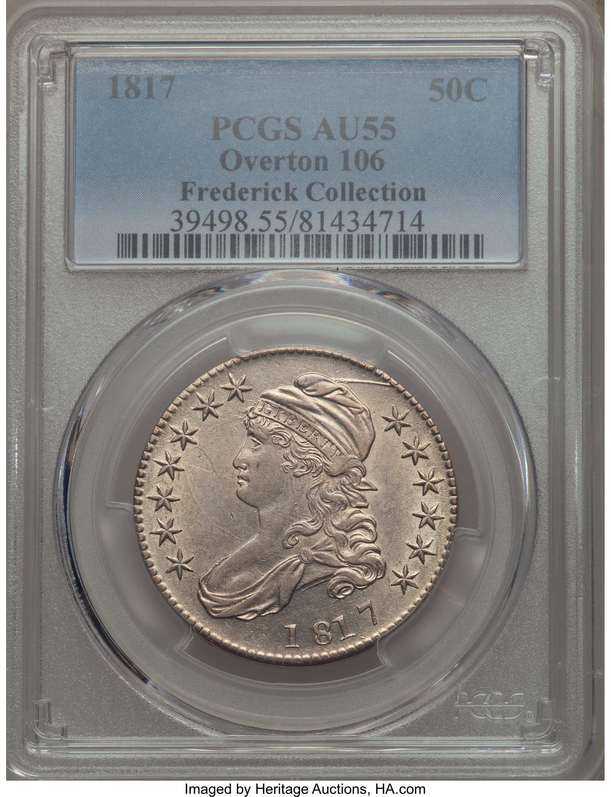 image for: 1817 50C O-106, R.2, AU55 PCGS....