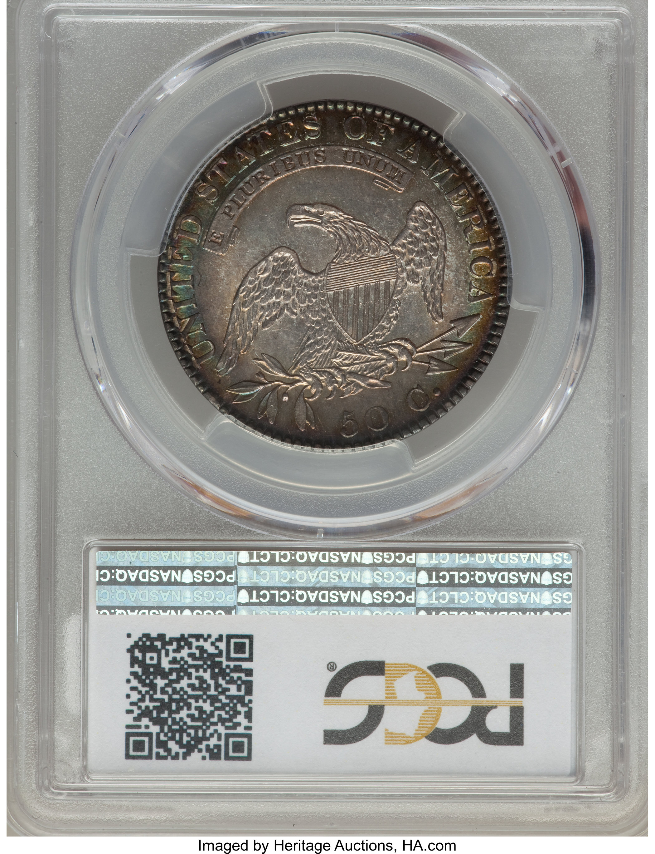 image for: 1821 50C O-103, R.2, MS62 PCGS....