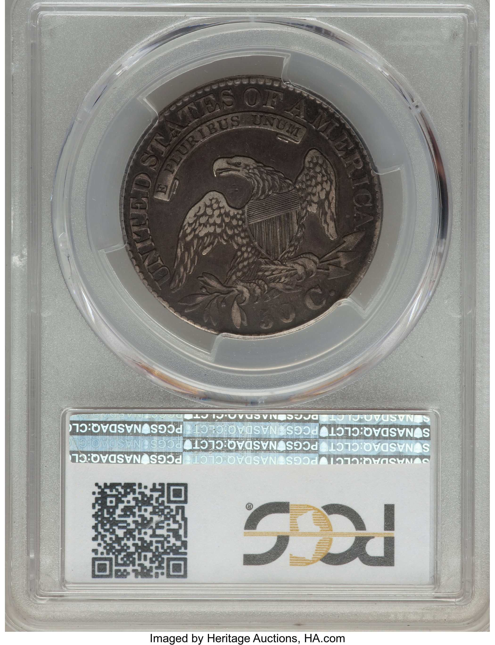 1827 50c Square Base 2, O-124a AU55 thumbnail 16