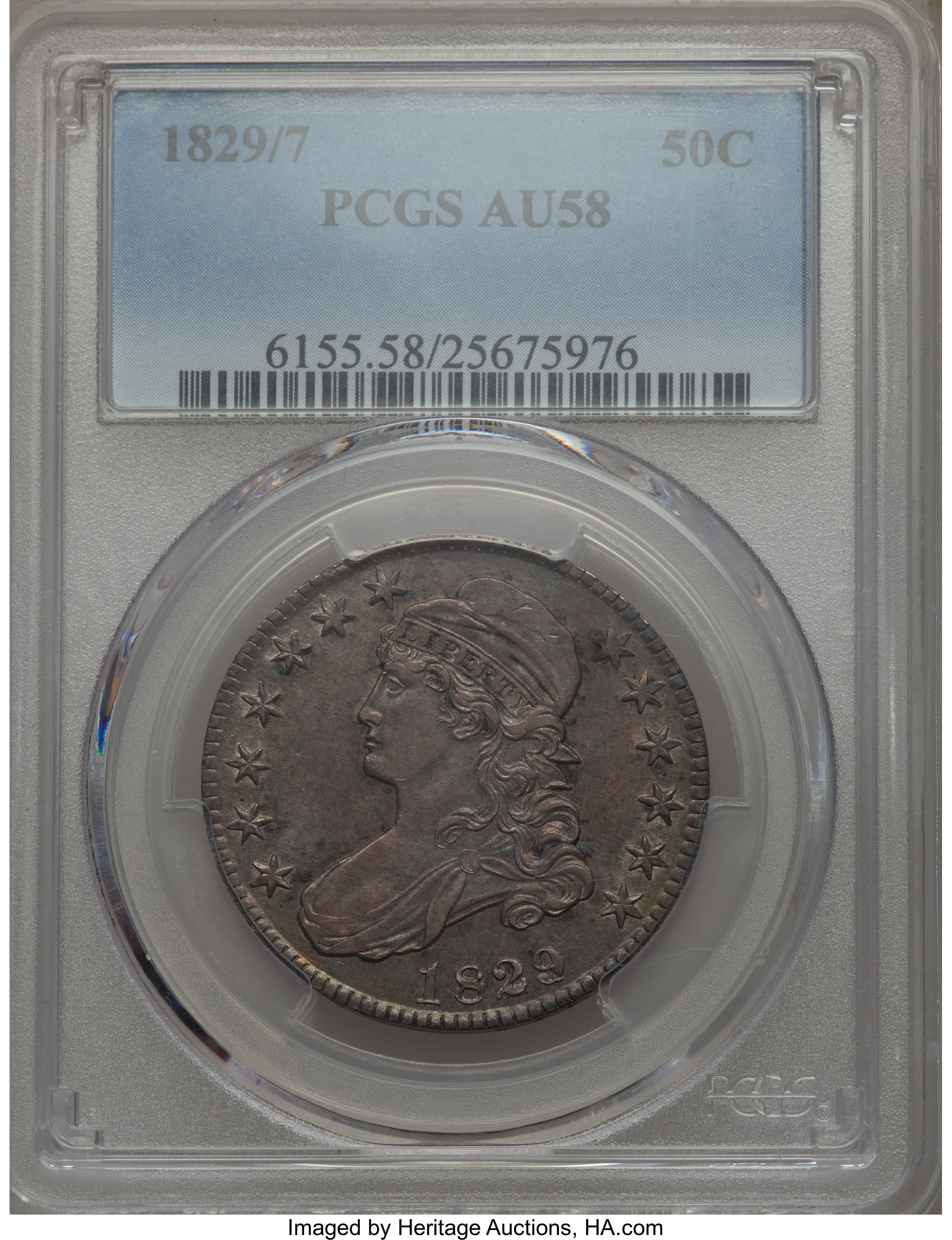 image for: 1829/7 50C O-101, R.1, AU58 PCGS....