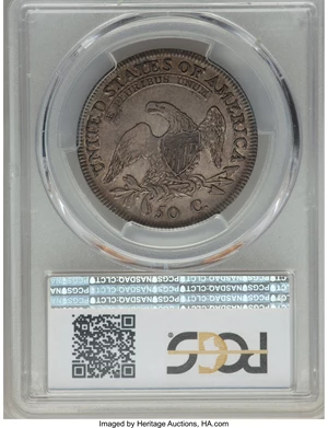 image for: 1809 50C Normal Edge, O-105, R.2, XF45 PCGS. PCGS Population: (2/9). NGC Census: (4/7).From The Southeast Kansas Coll...