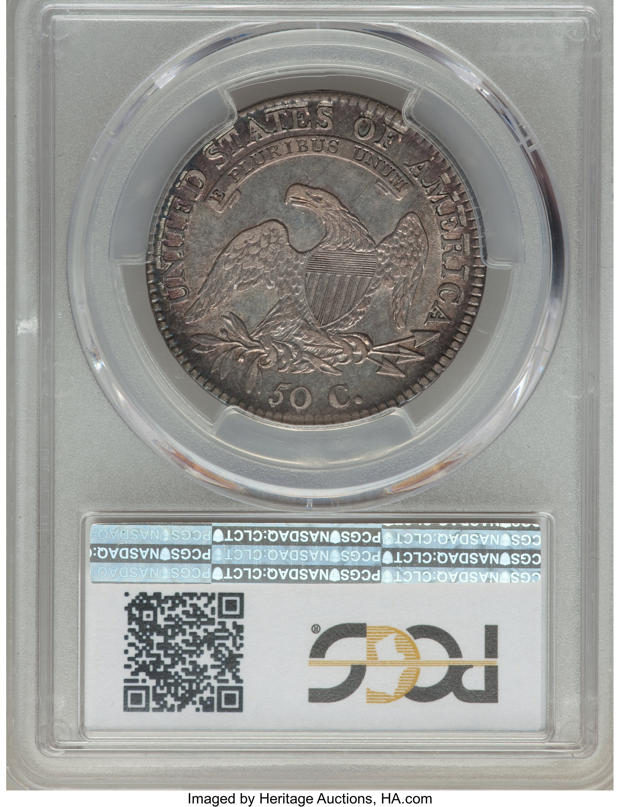 image for: 1811 50C Small 8, O-112, Low R.4, AU50 PCGS. PCGS Population: (2/4). NGC Census: (1/6). CDN: $300 Whsle. Bid for problem-fr...