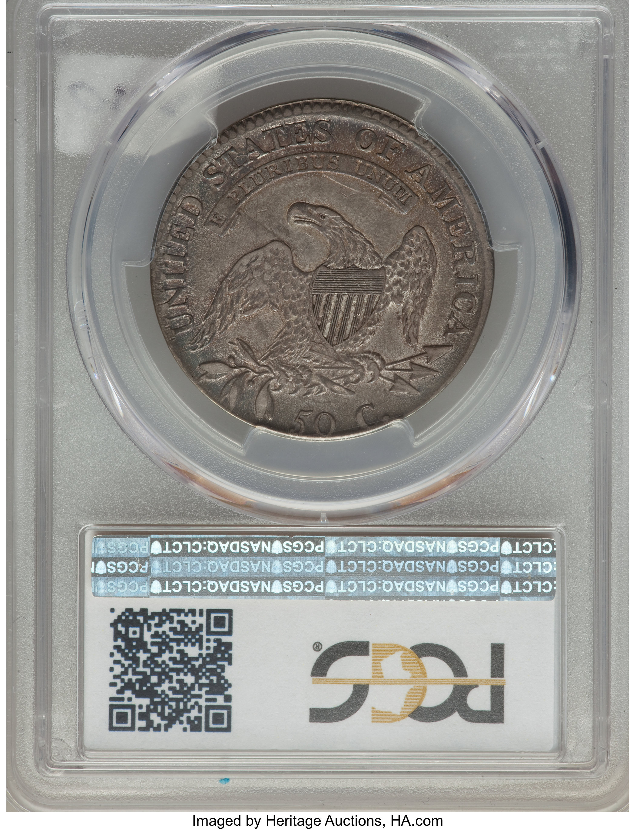 image for: 1814 50C O-105, R.2, AU50 PCGS. PCGS Population: (0/6). NGC Census: (2/6). CDN: $300 Whsle. Bid for problem-free NGC/PCGS A...